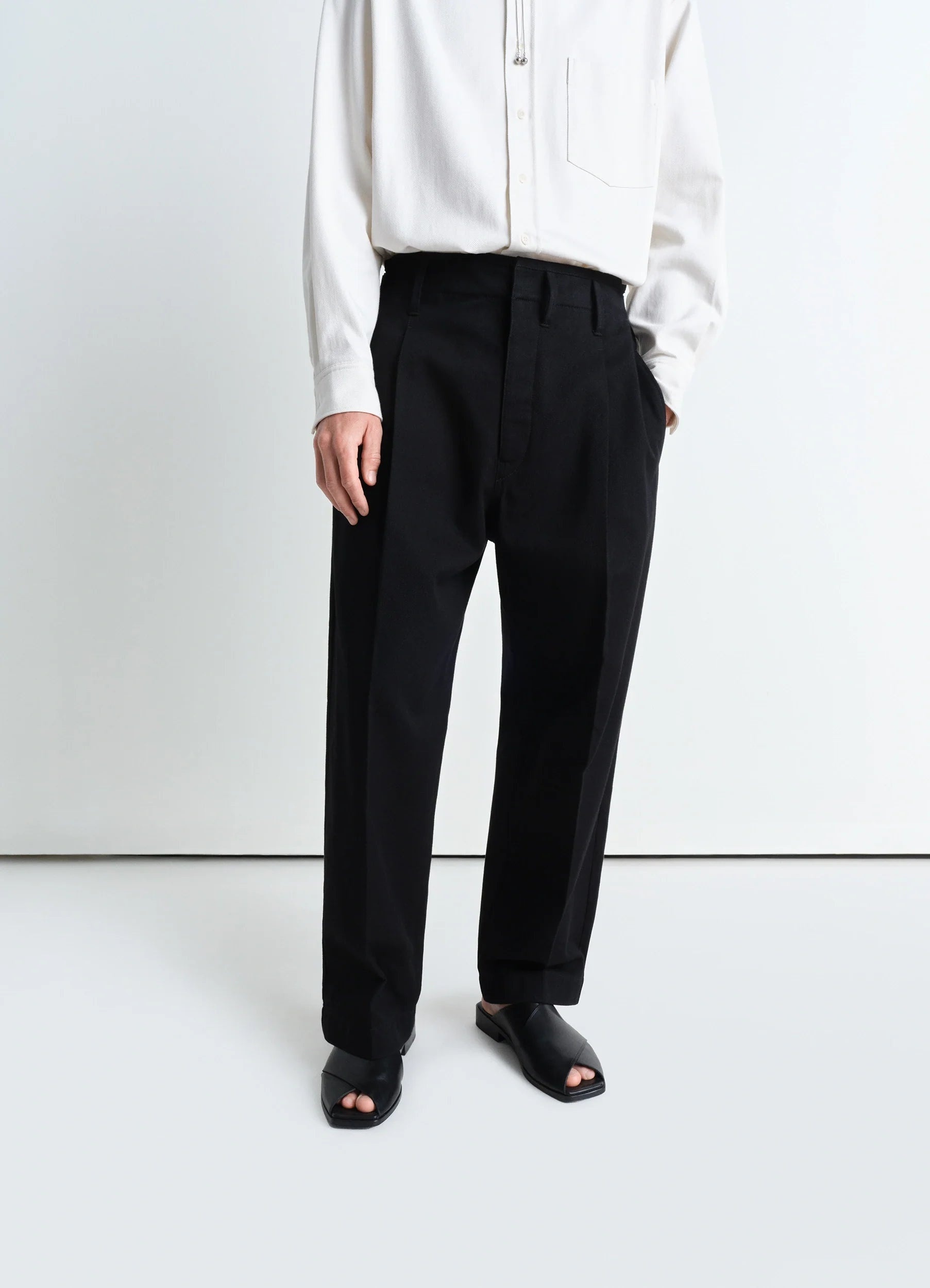 PLEATED CARROT PANTS - 3
