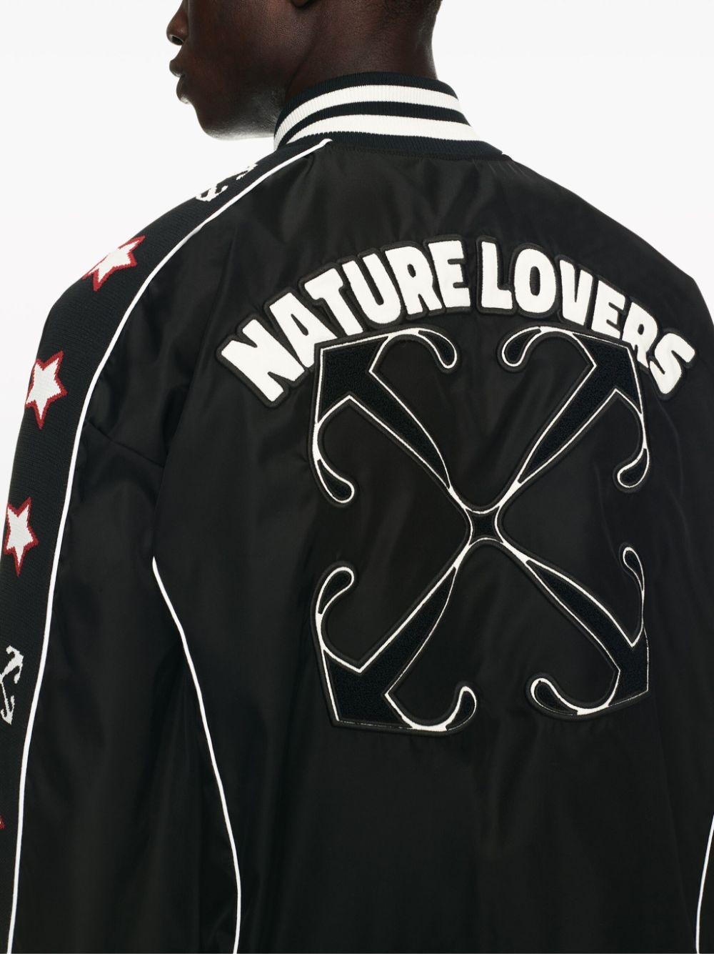 varsity-patch bomber jacket - 5
