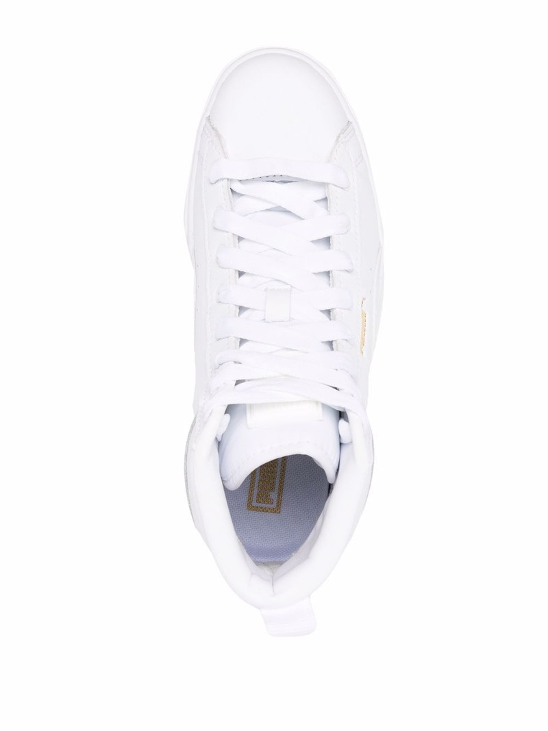 logo-print chunky high-top leather sneakers 4