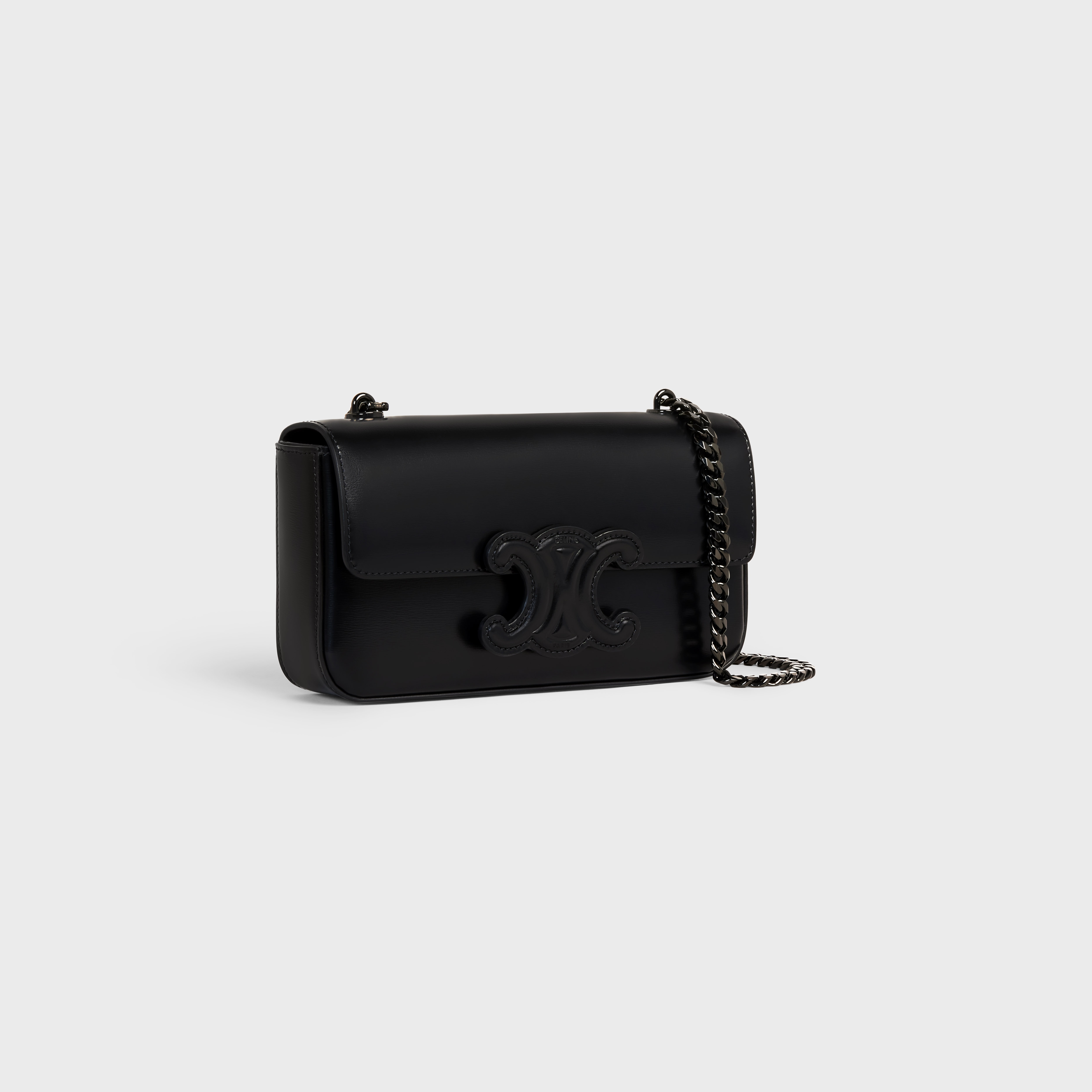 CHAIN SHOULDER BAG CUIR TRIOMPHE in shiny calfskin - 2