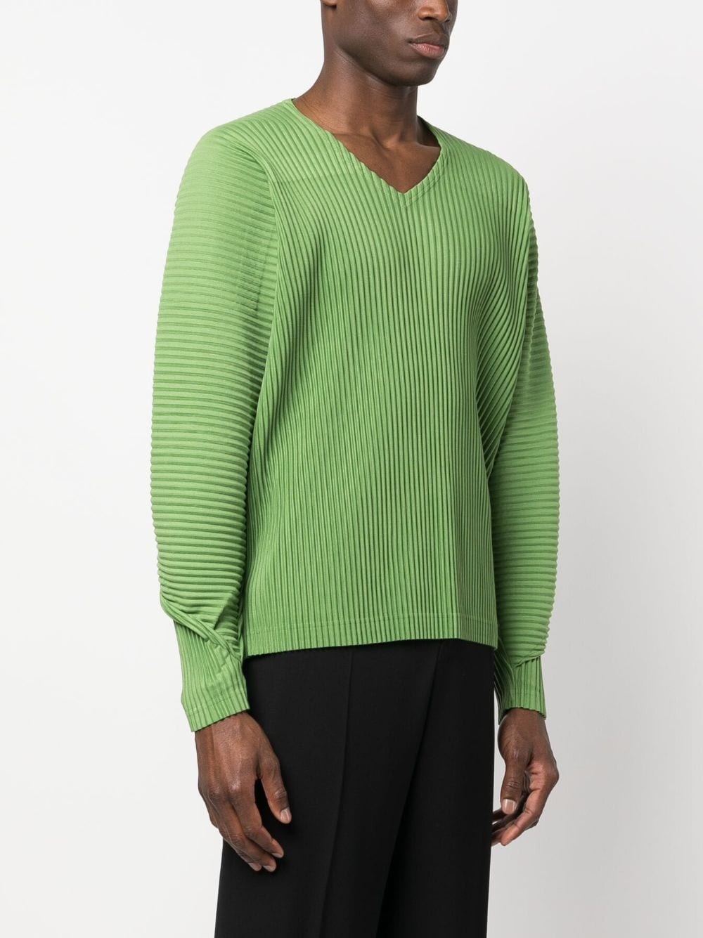 ribbed long-sleeved sweatshirt - 4