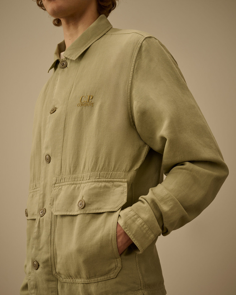 Broken Twill Button Overshirt 5