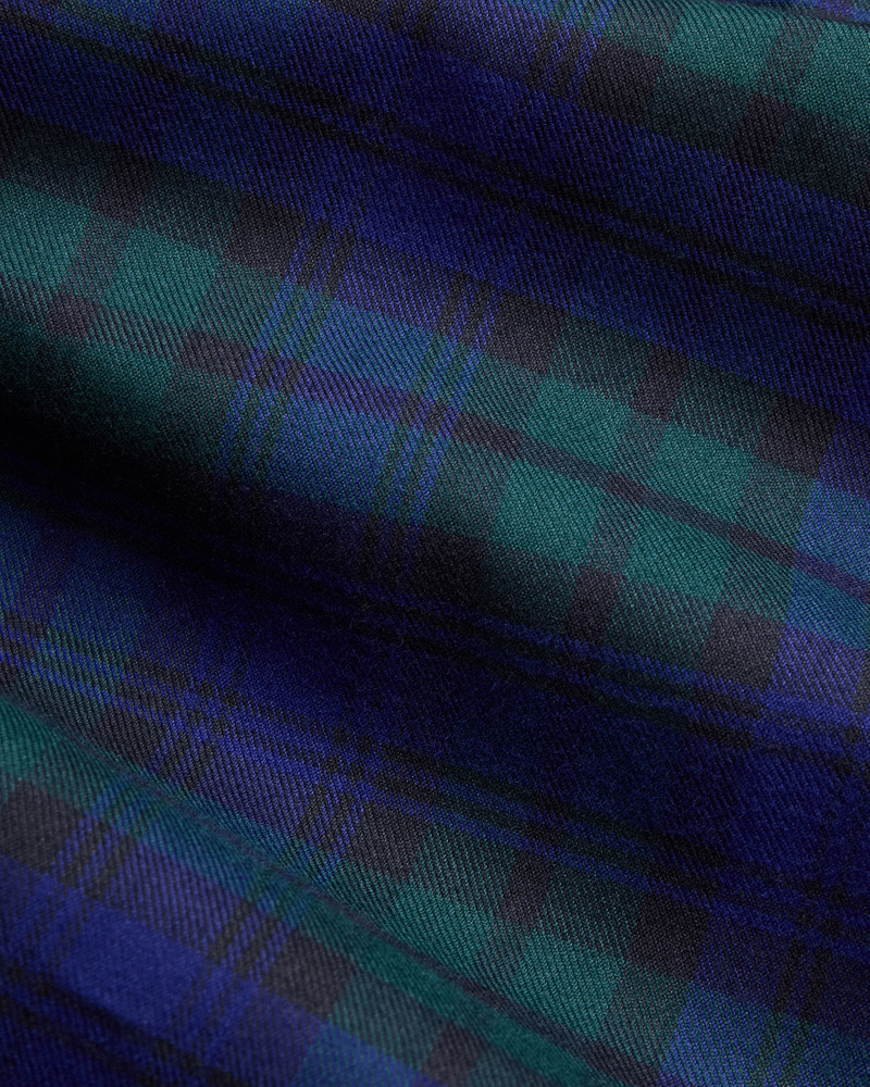 MADE-IN-USA BLACKWATCH TARTAN FLANNEL SPORT SHIRT - CLASSIC FIT 3
