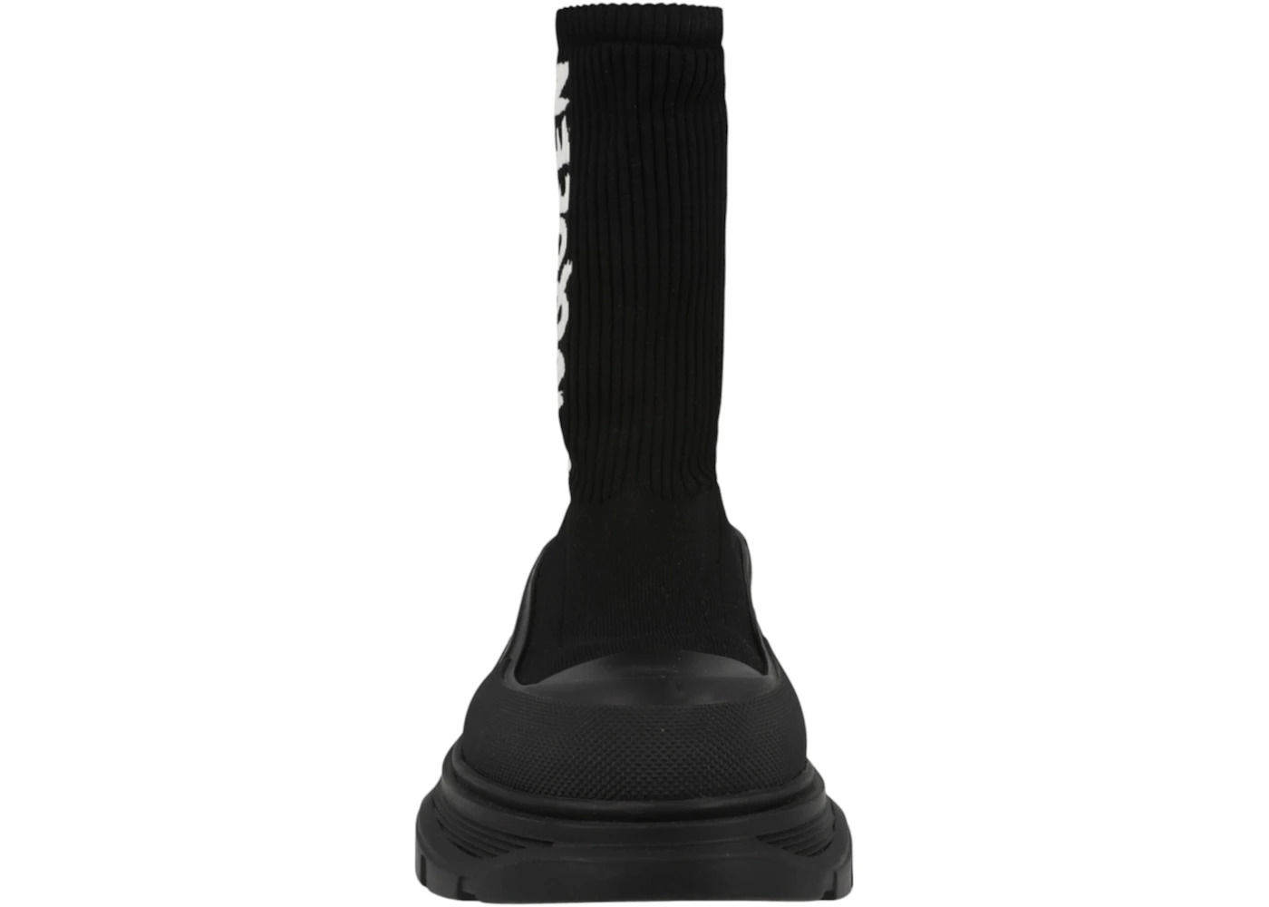 Alexander McQueen Graffiti Knit Tread Slick Boot Black - 4