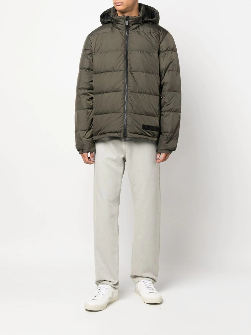 Aspesi logo-patch down puffer jacket outlook