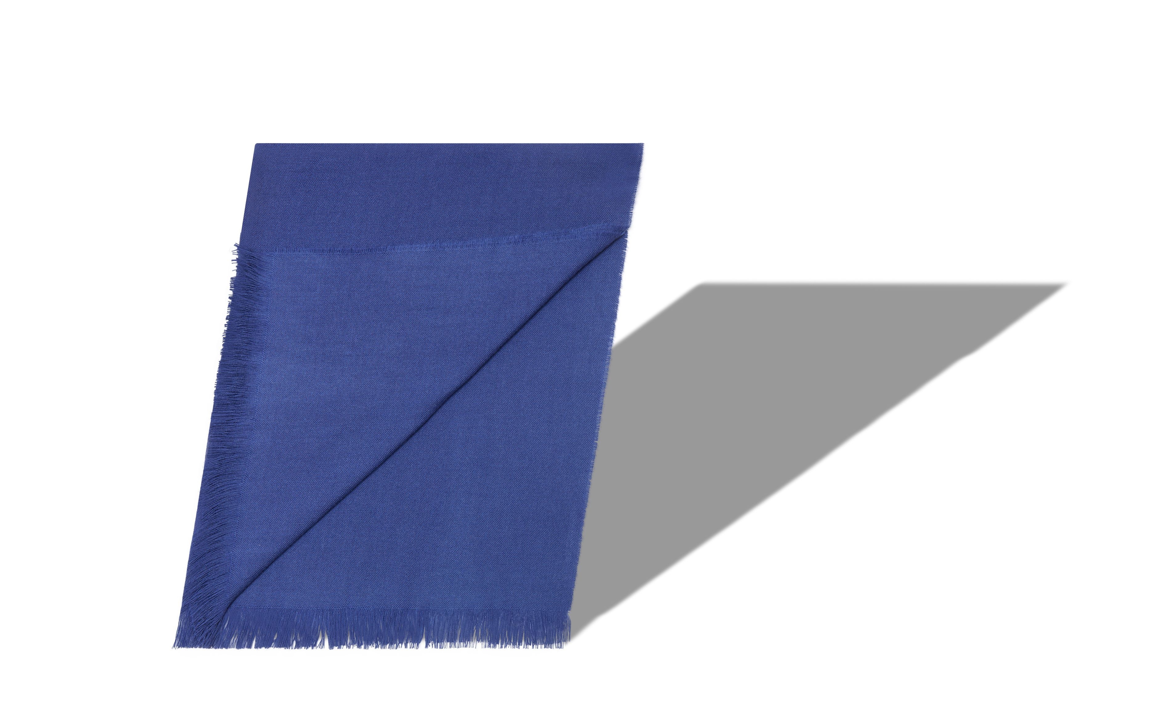 Blue Fine Cashmere Scarf - 2