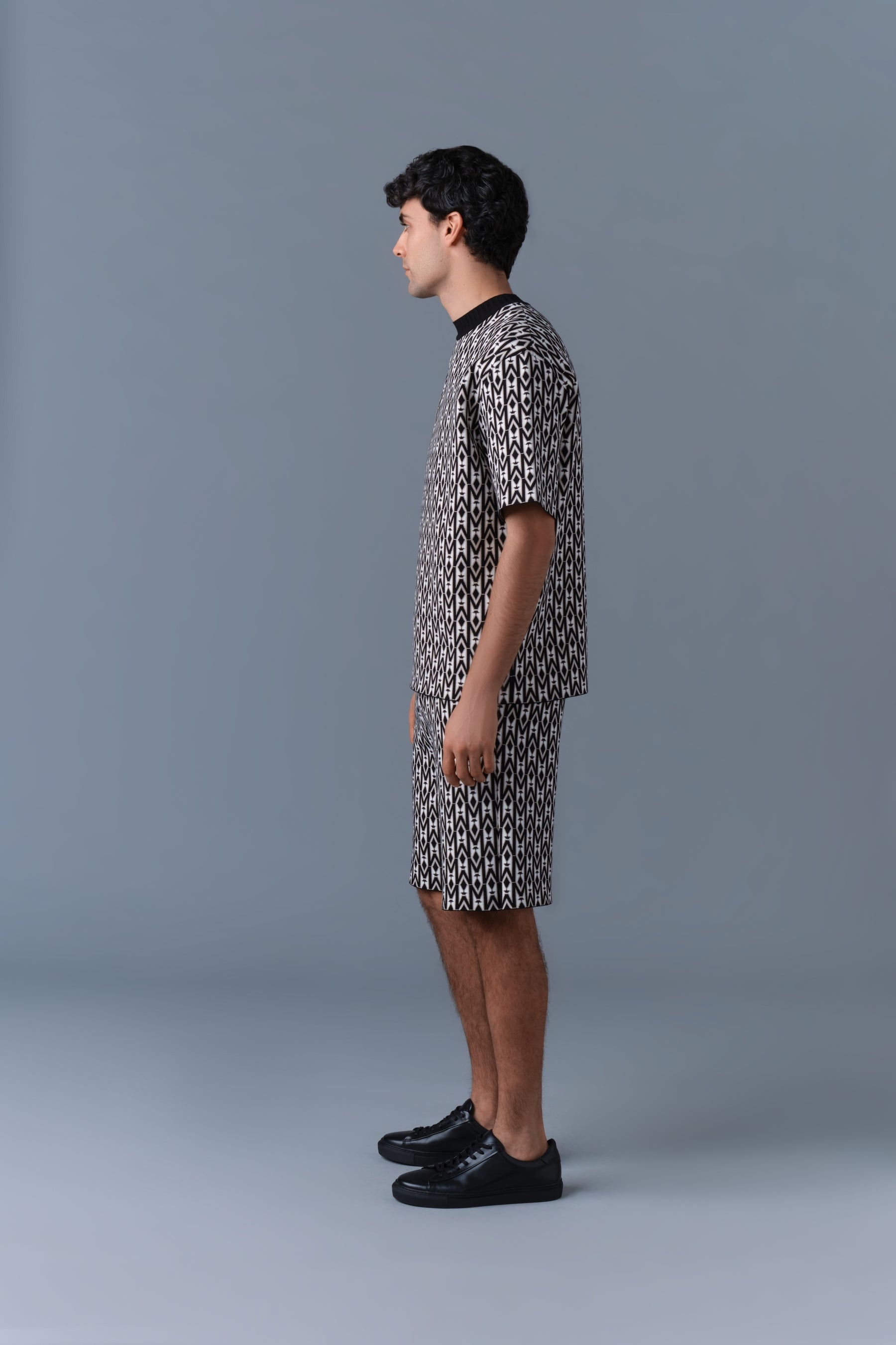 ABRAM-MG Jacquard Monogram Knit Top - 3