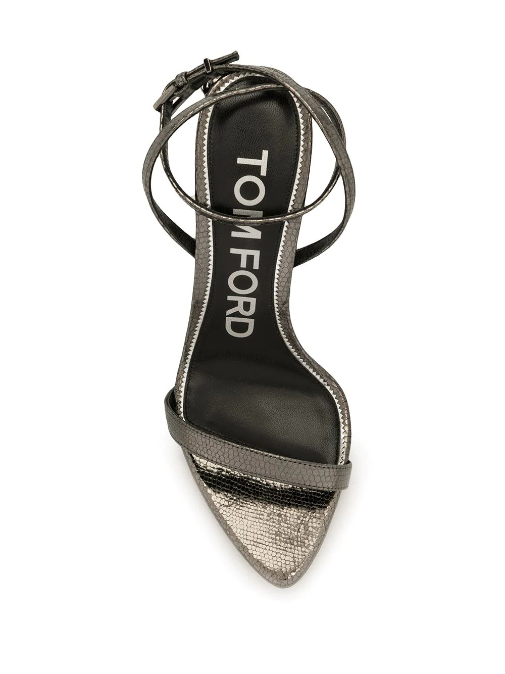 padlock detail metallic sandals - 4