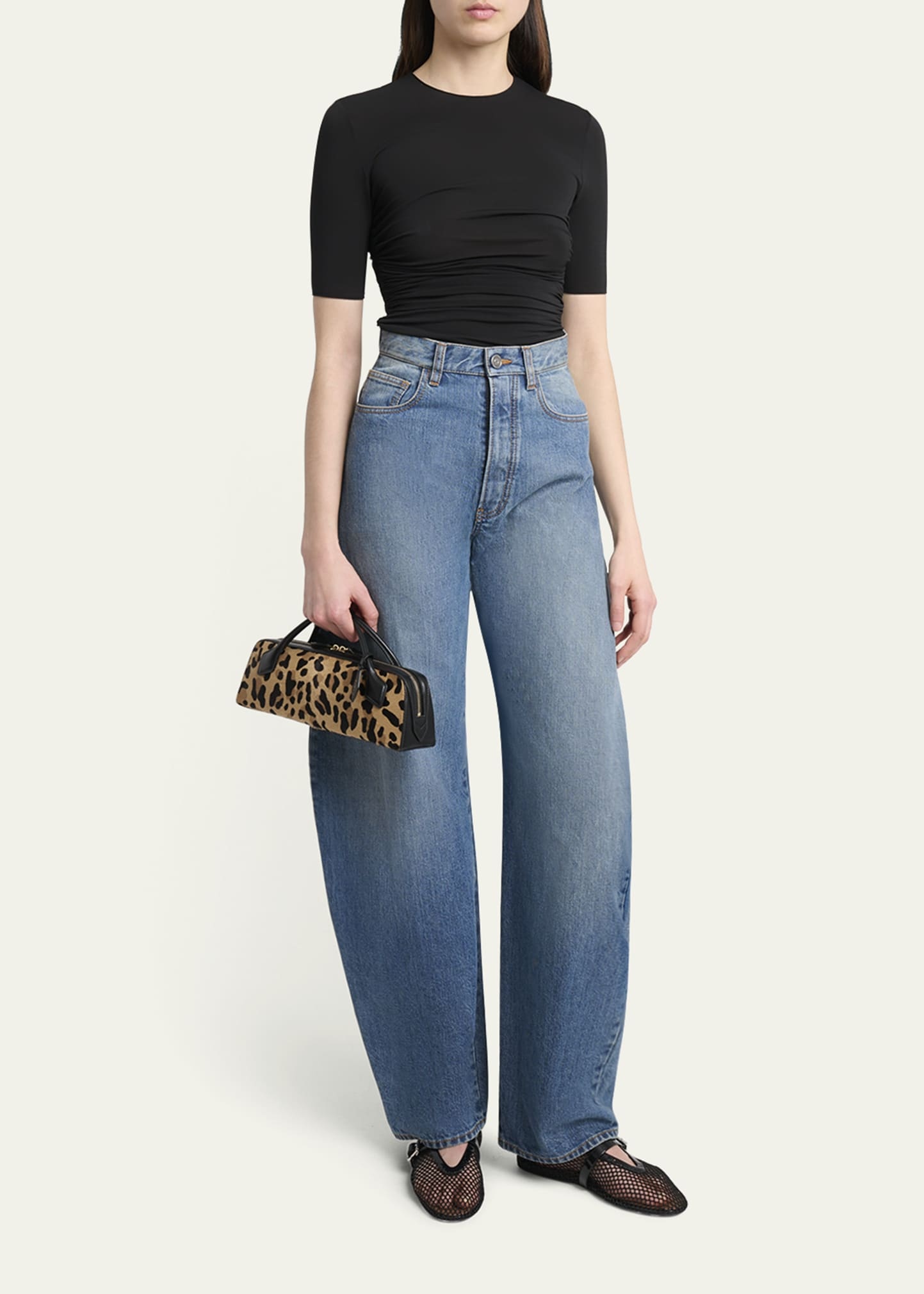Le Teckel Clutch Bag in Leopard Calf Hair - 6