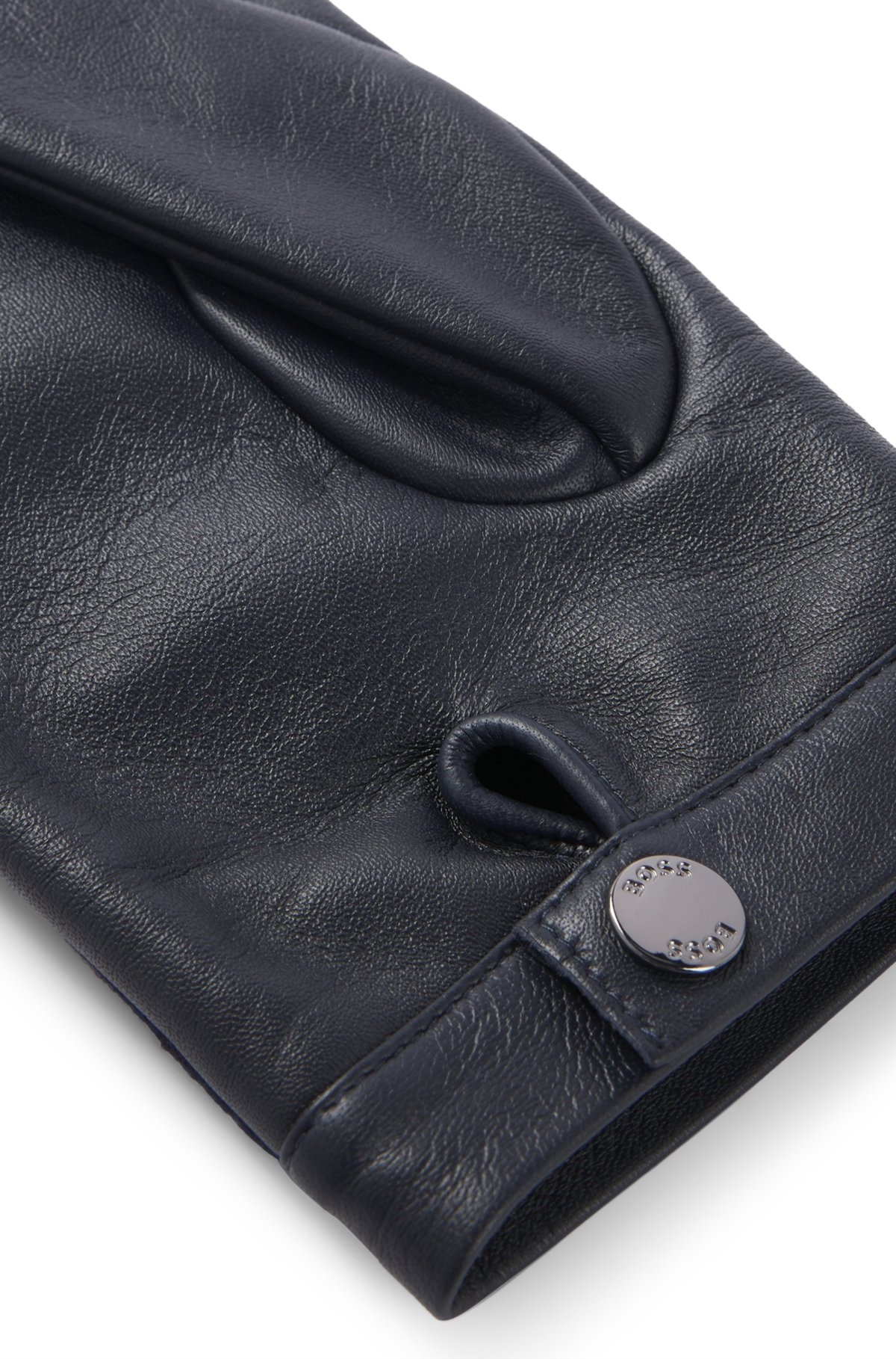 MIXED-MATERIAL GLOVES WITH LEATHER PALM AND FULL LINING - 3