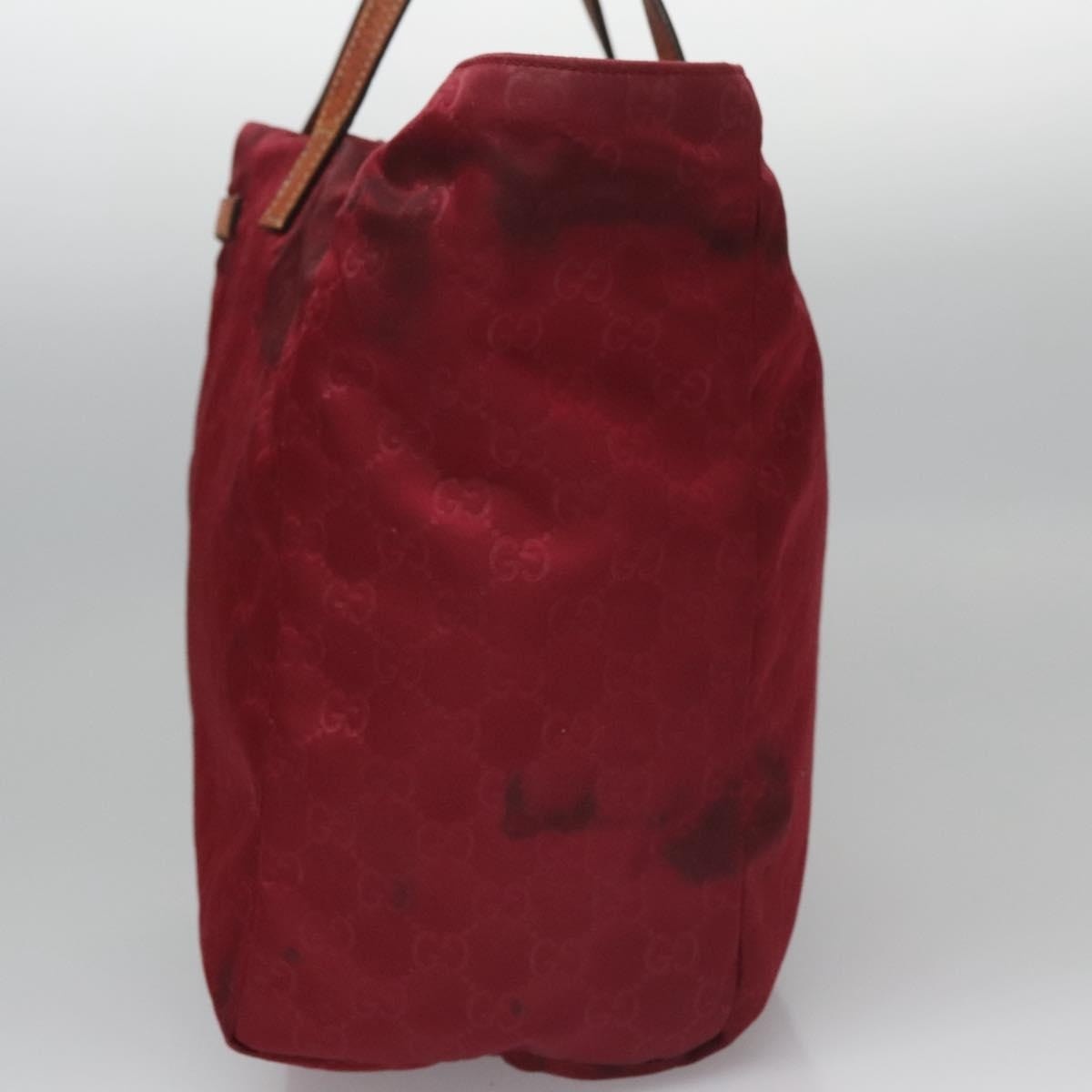 GUCCI GG Canvas Tote Bag Nylon Red - 3