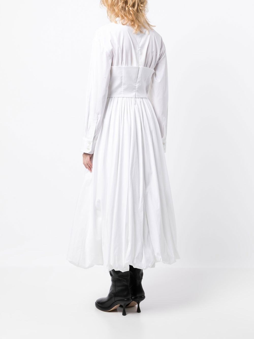 corset-style shirt dress - 4