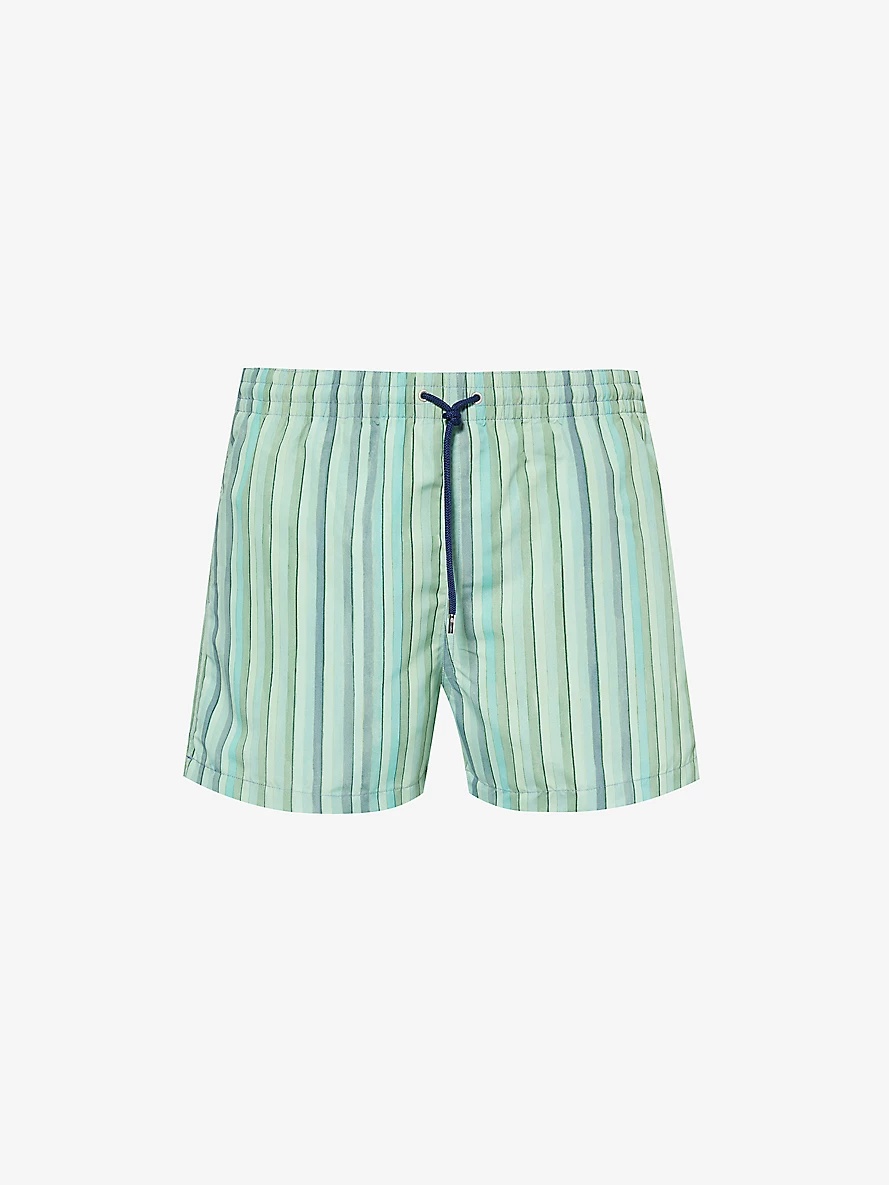 Striped recycled polyester-blend swim shorts - 1