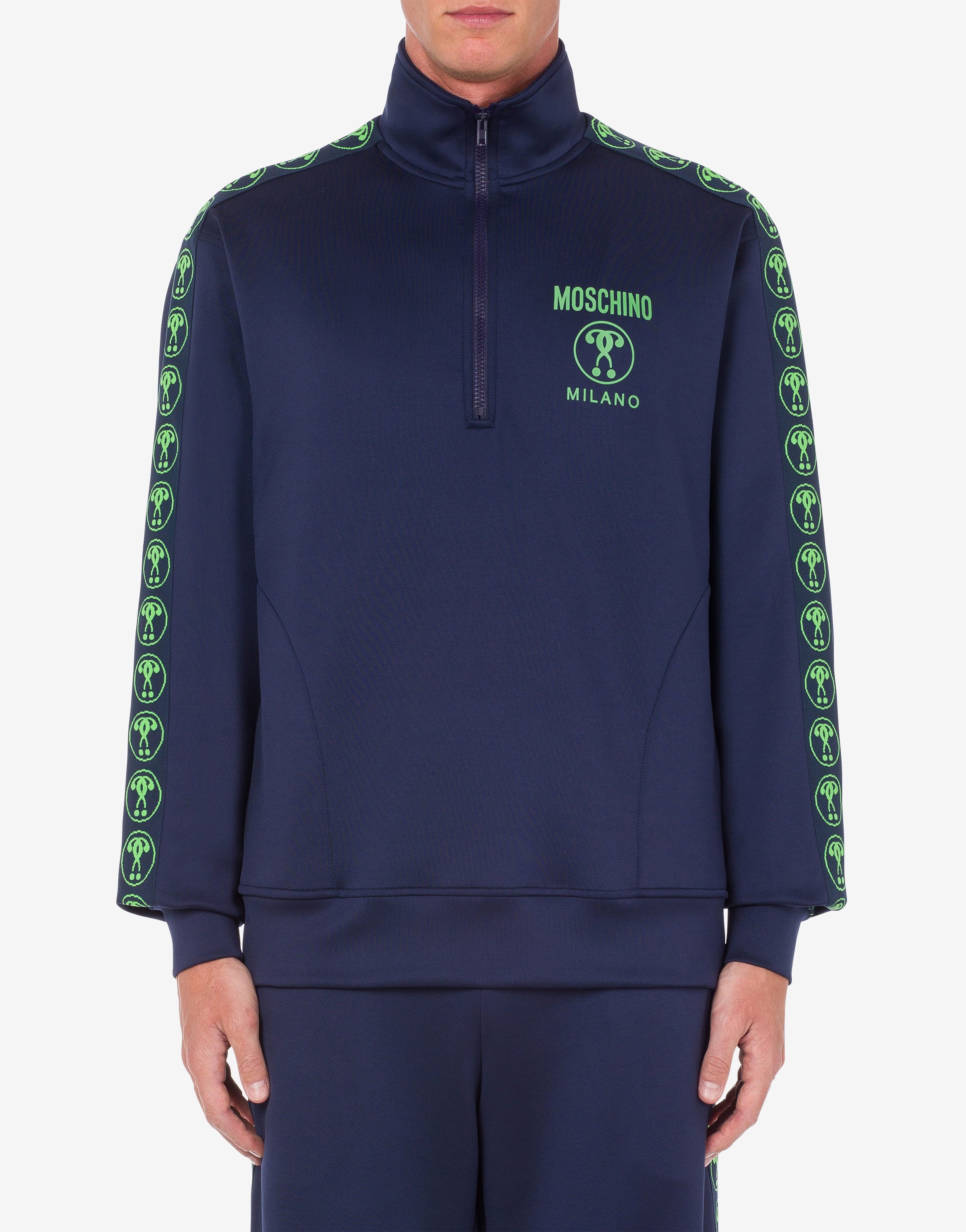 DOUBLE QUESTION MARK HIGH-NECK SWEATSHIRT - 2