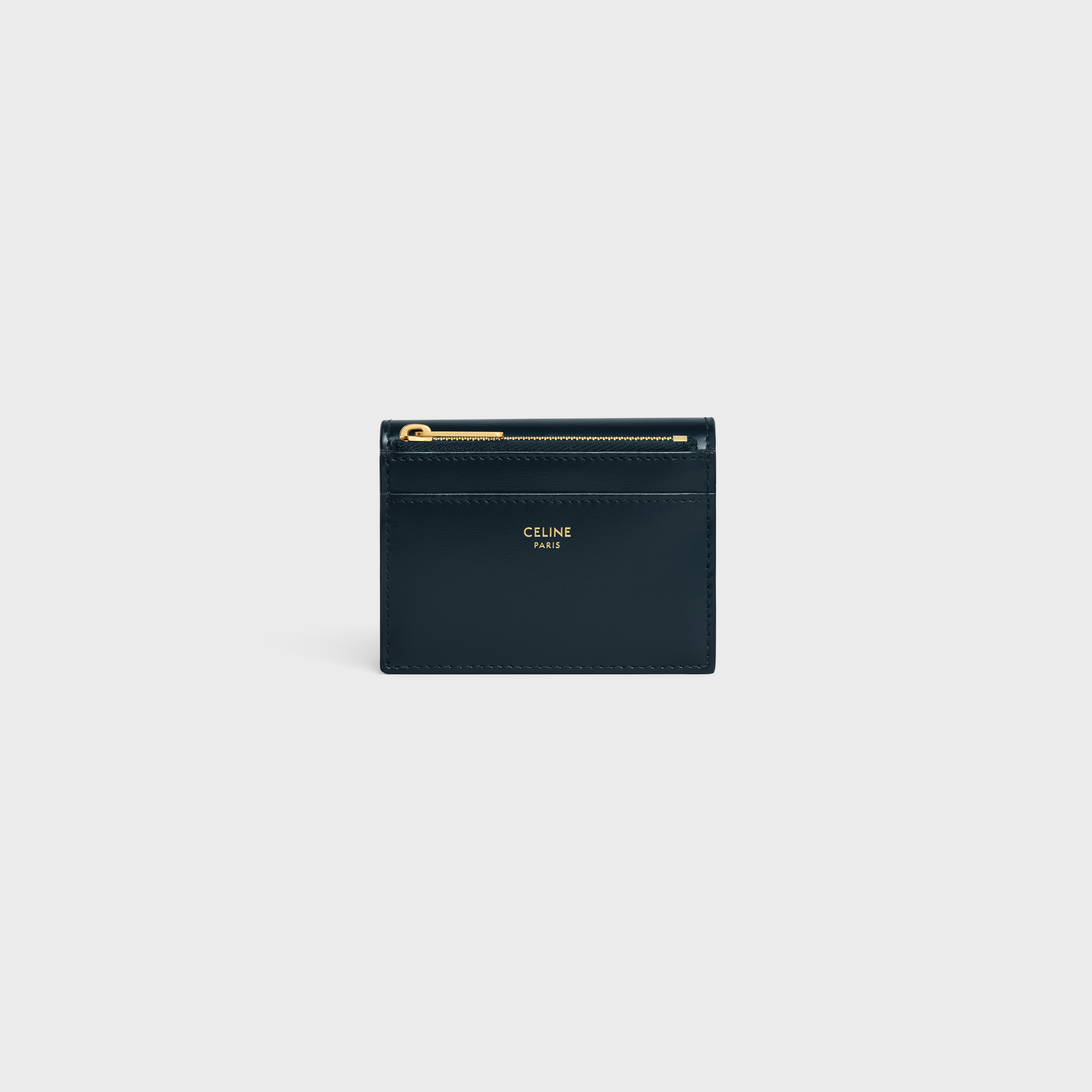 COMPACT WALLET WITH COIN TRIOMPHE in Shiny calfskin - 3