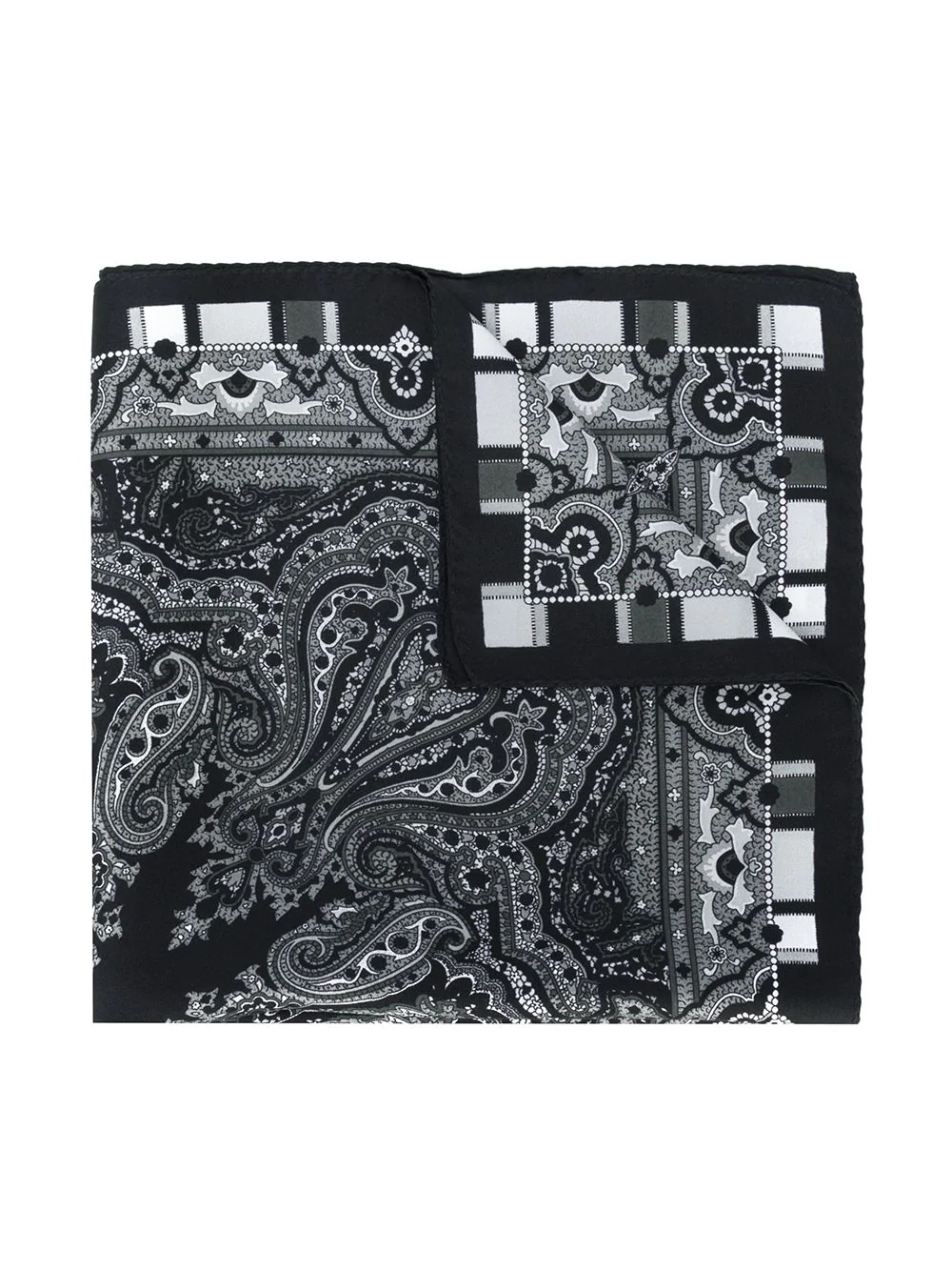 paisley print scarf - 1