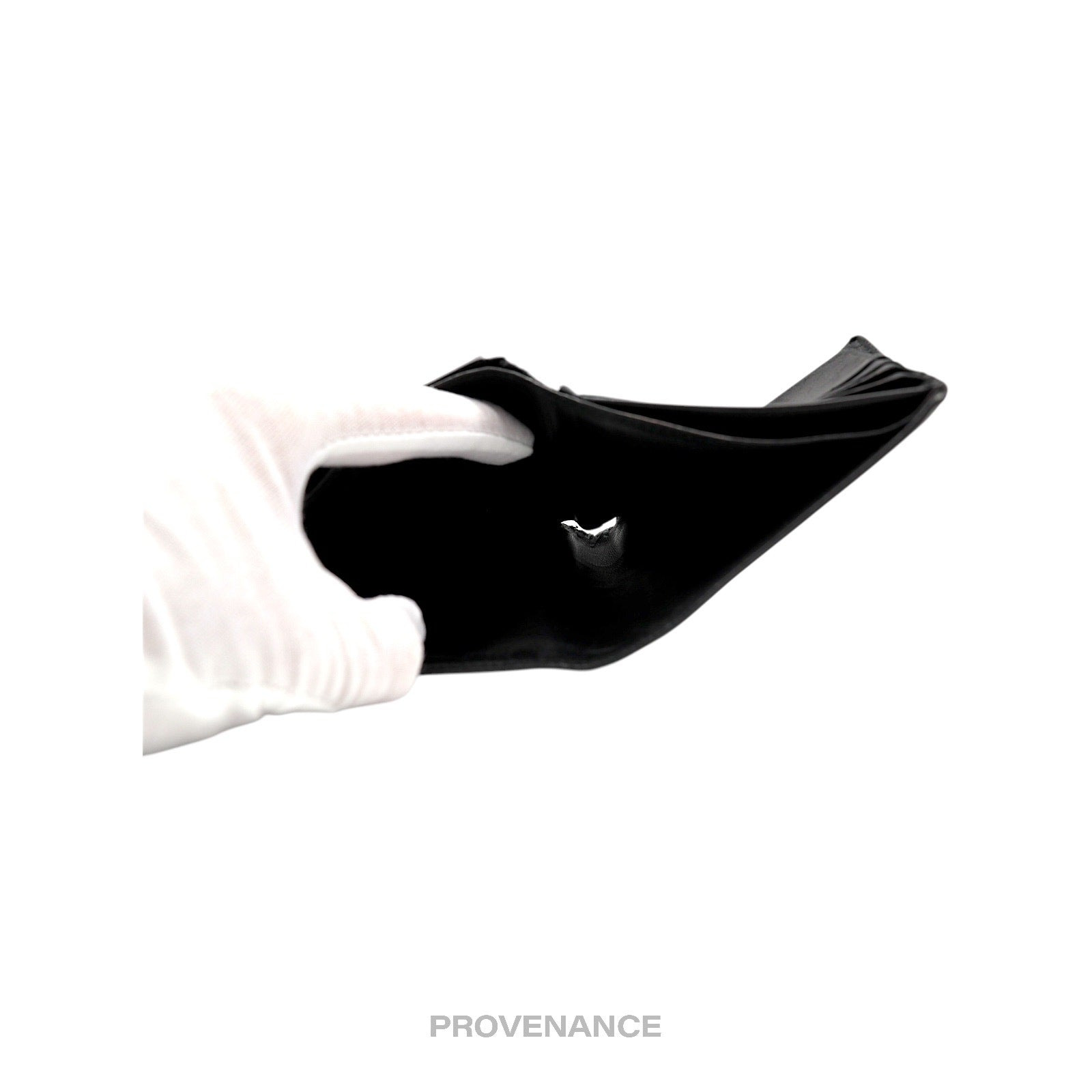 Balenciaga Logo Bifold Wallet - Black Leather - 7