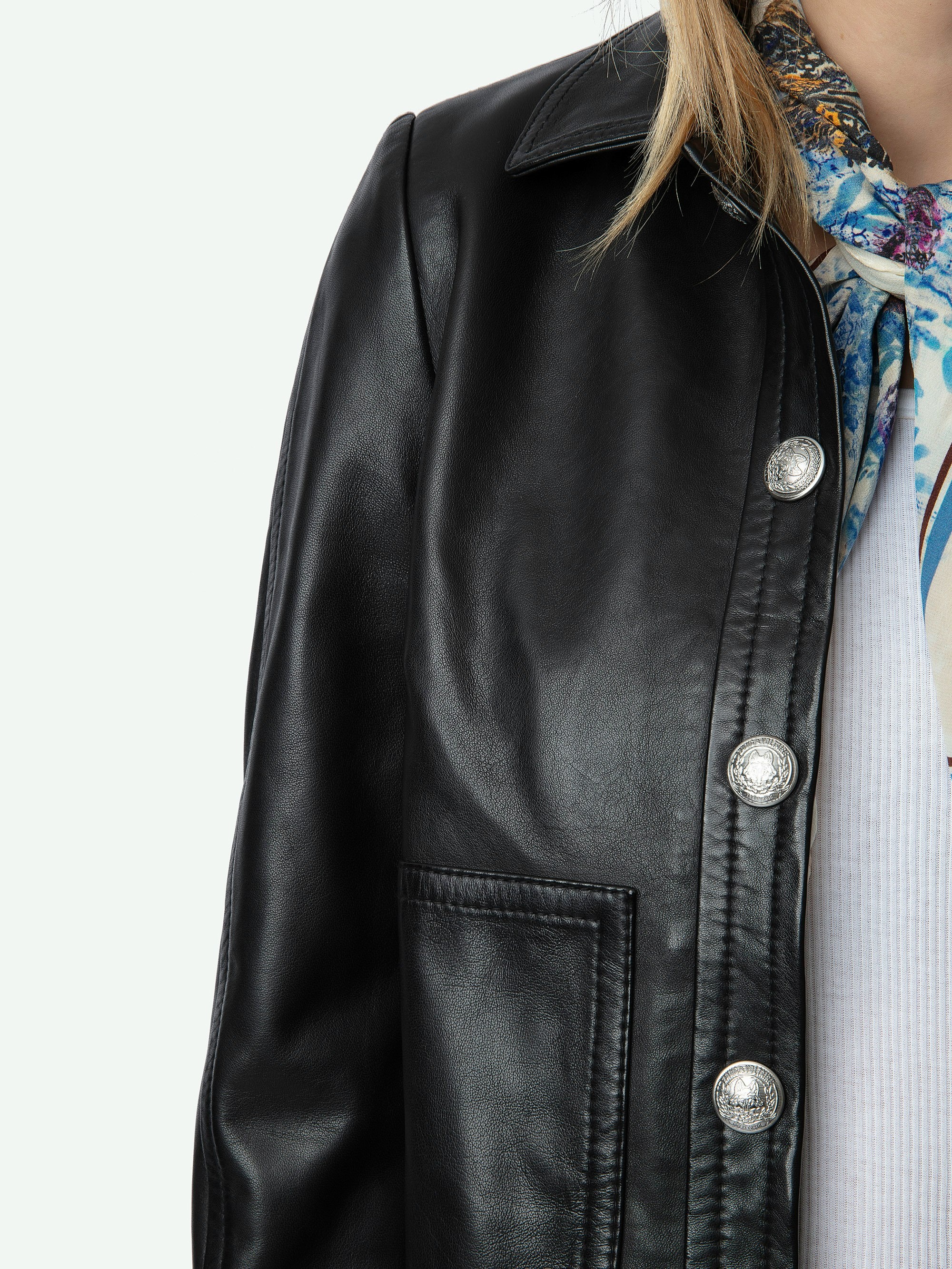 Litchi Leather Jacket - 5