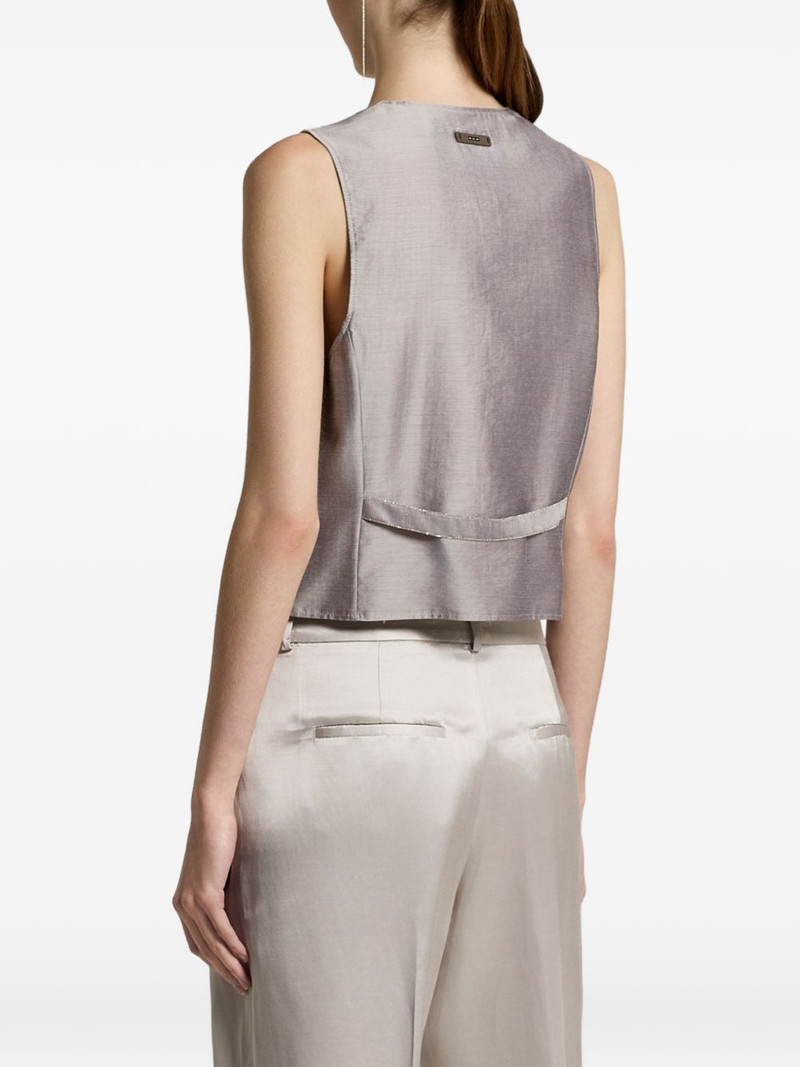 button V-neck waistcoat 3