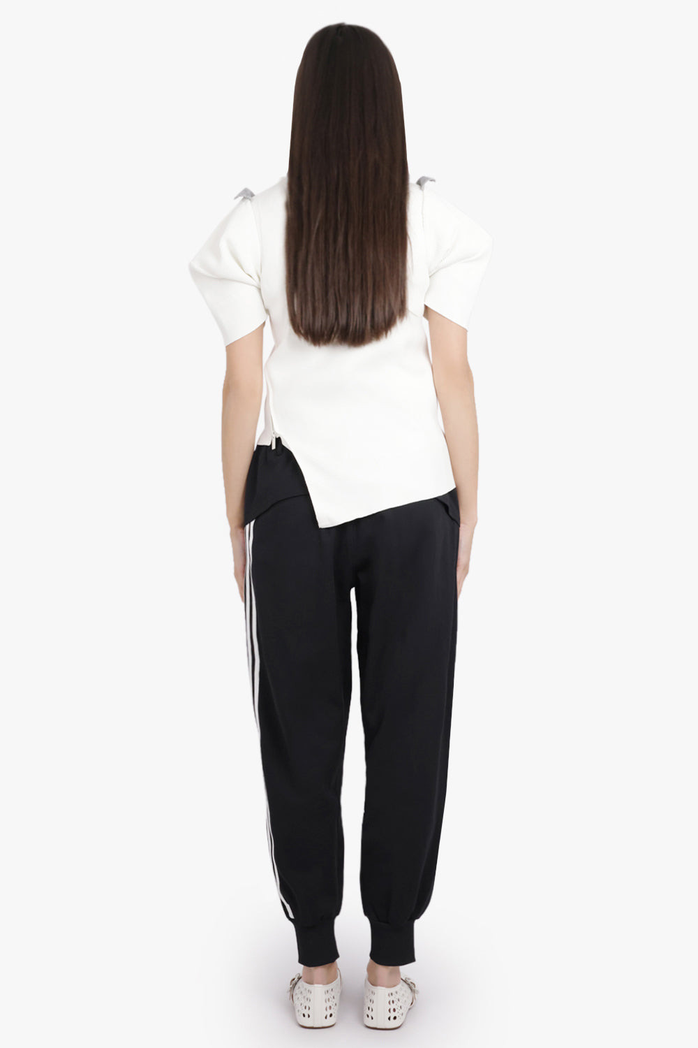 3 STRIPES CUFFED TRACK PANT | BLACK/WHITE - 5