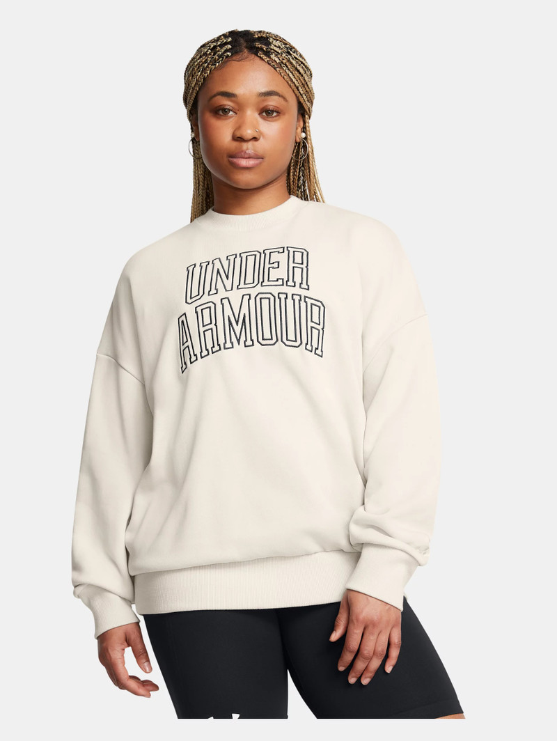 Under Armour Women's UA Icon Heavyweight Terry Oversized Crew outlook