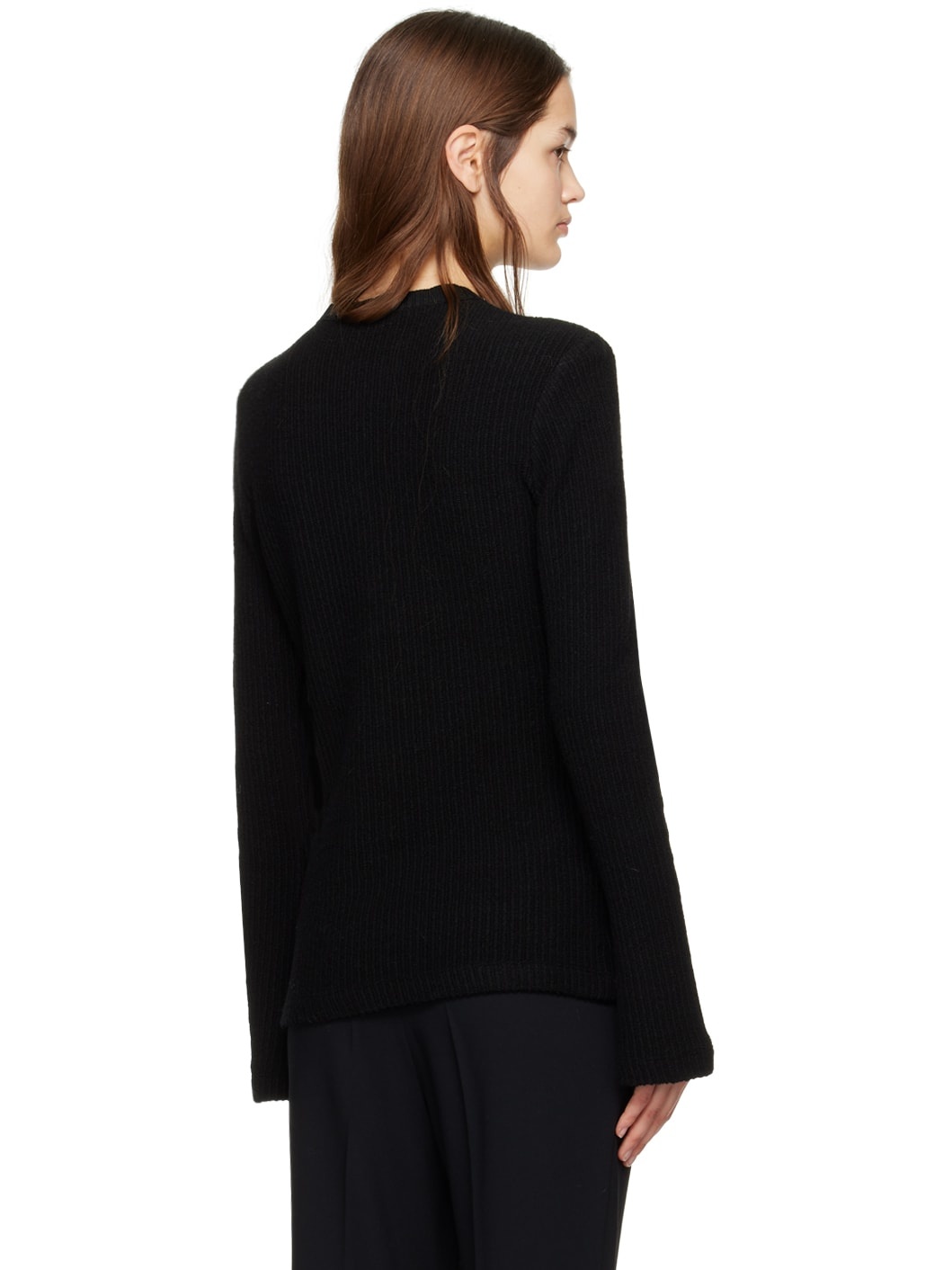 Black Paneled Sweater - 3