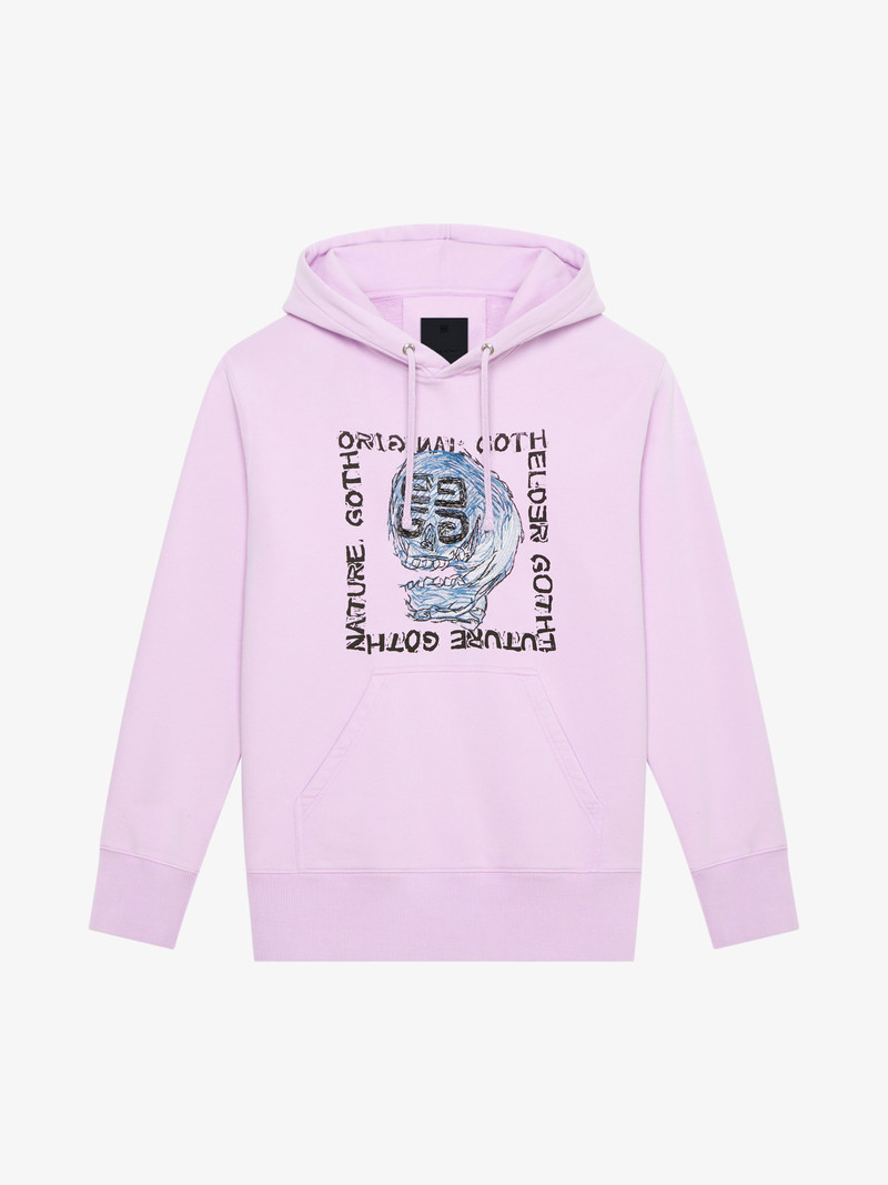 SLIM FIT HOODIE IN FELPA WITH EMBROIDERED 4G SKULL - 1