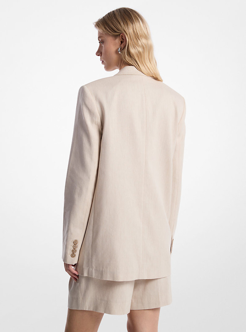 MICHAEL KORS Linen and Cotton Twill Blazer outlook