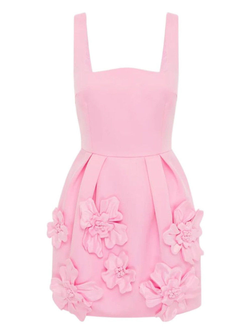 Piper floral-detail square-neck mini dress 1