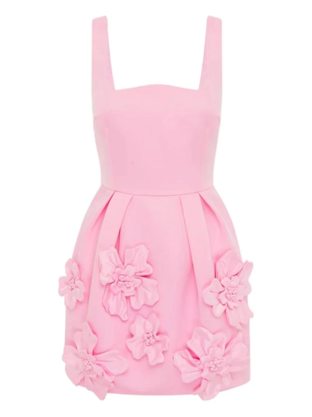 Piper floral-detail square-neck mini dress - 1