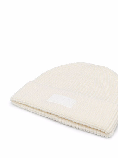 Valentino VLTN ribbed-knit beanie hat outlook