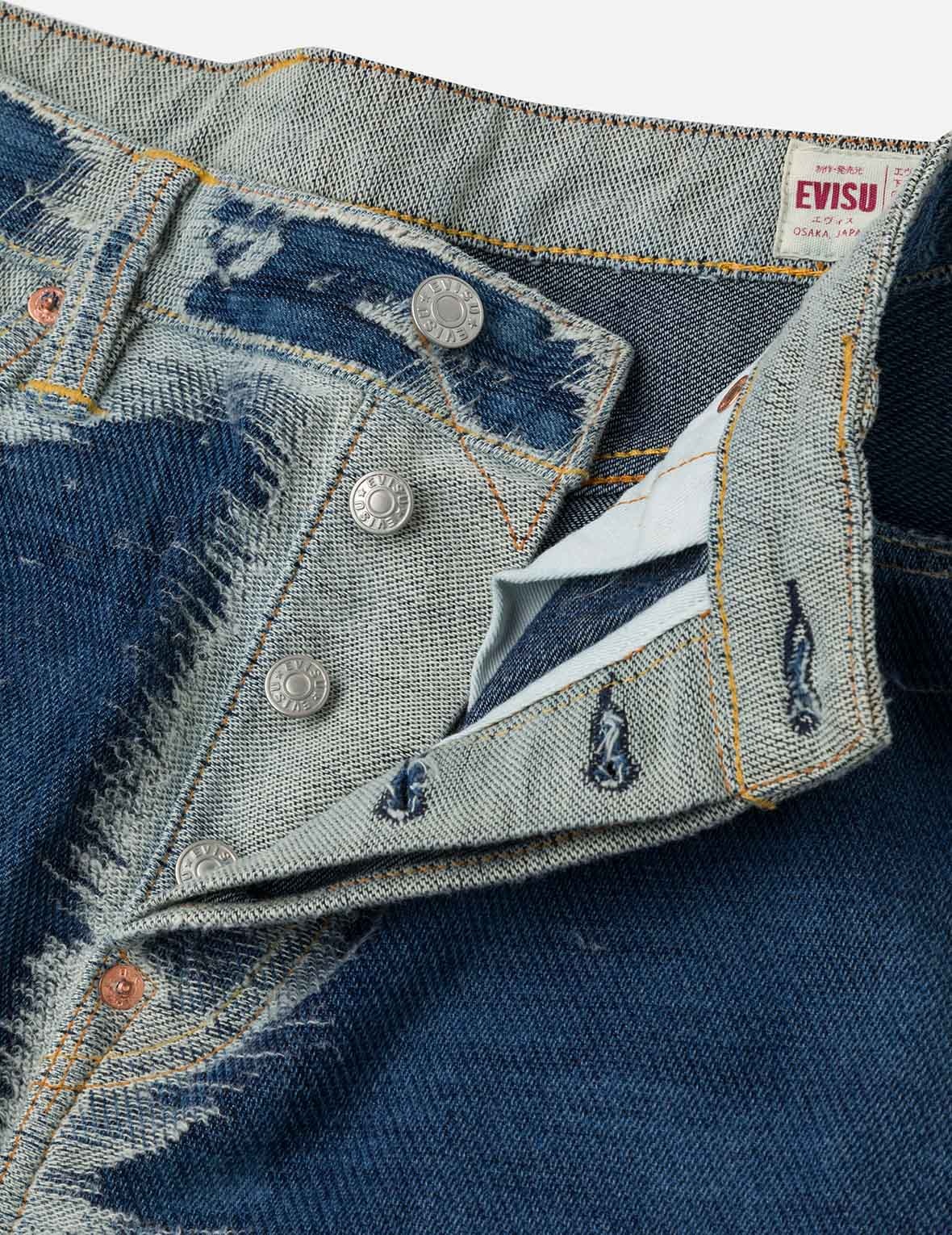 Distressed Seagull Embroidery Fashion Fit Denim Jacket - 7