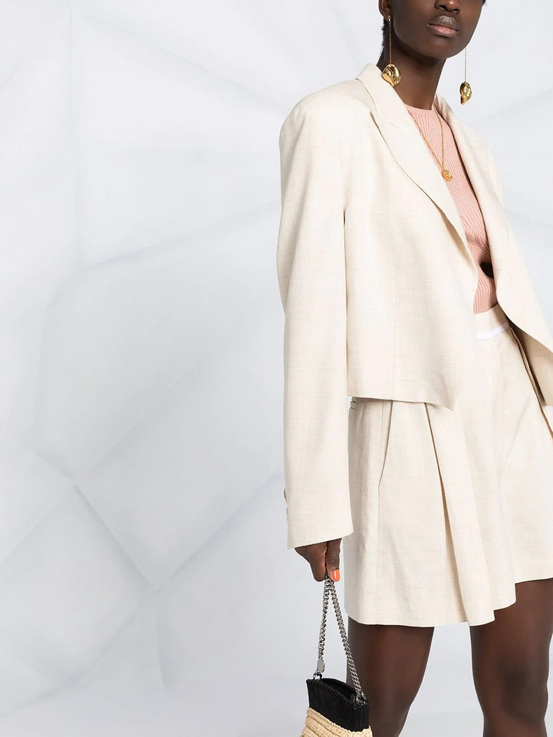peak-lapel cropped jacket 5