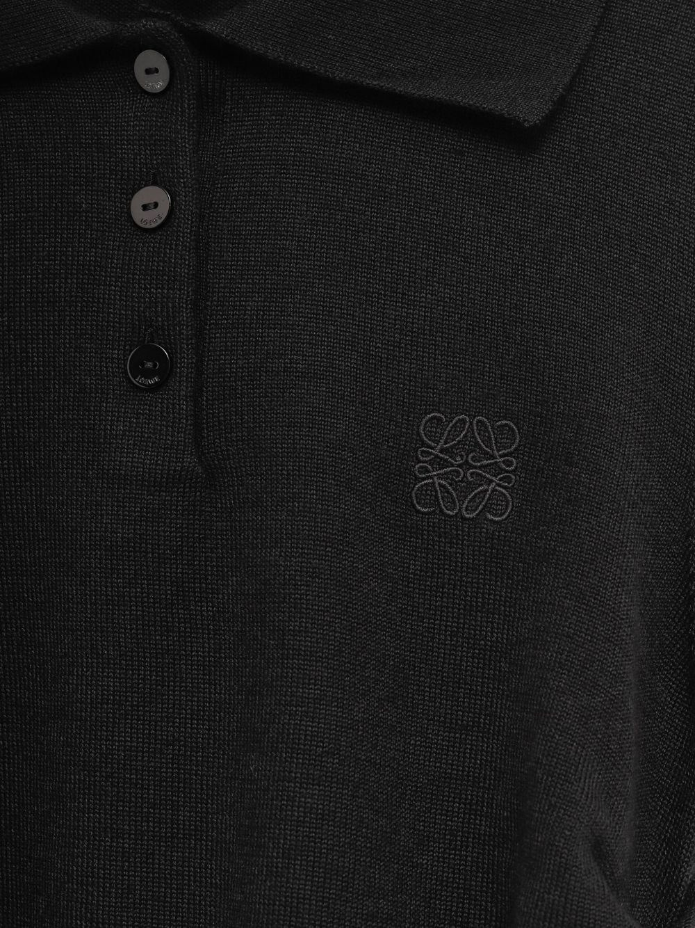 Anagram cashmere and silk polo shirt - 3