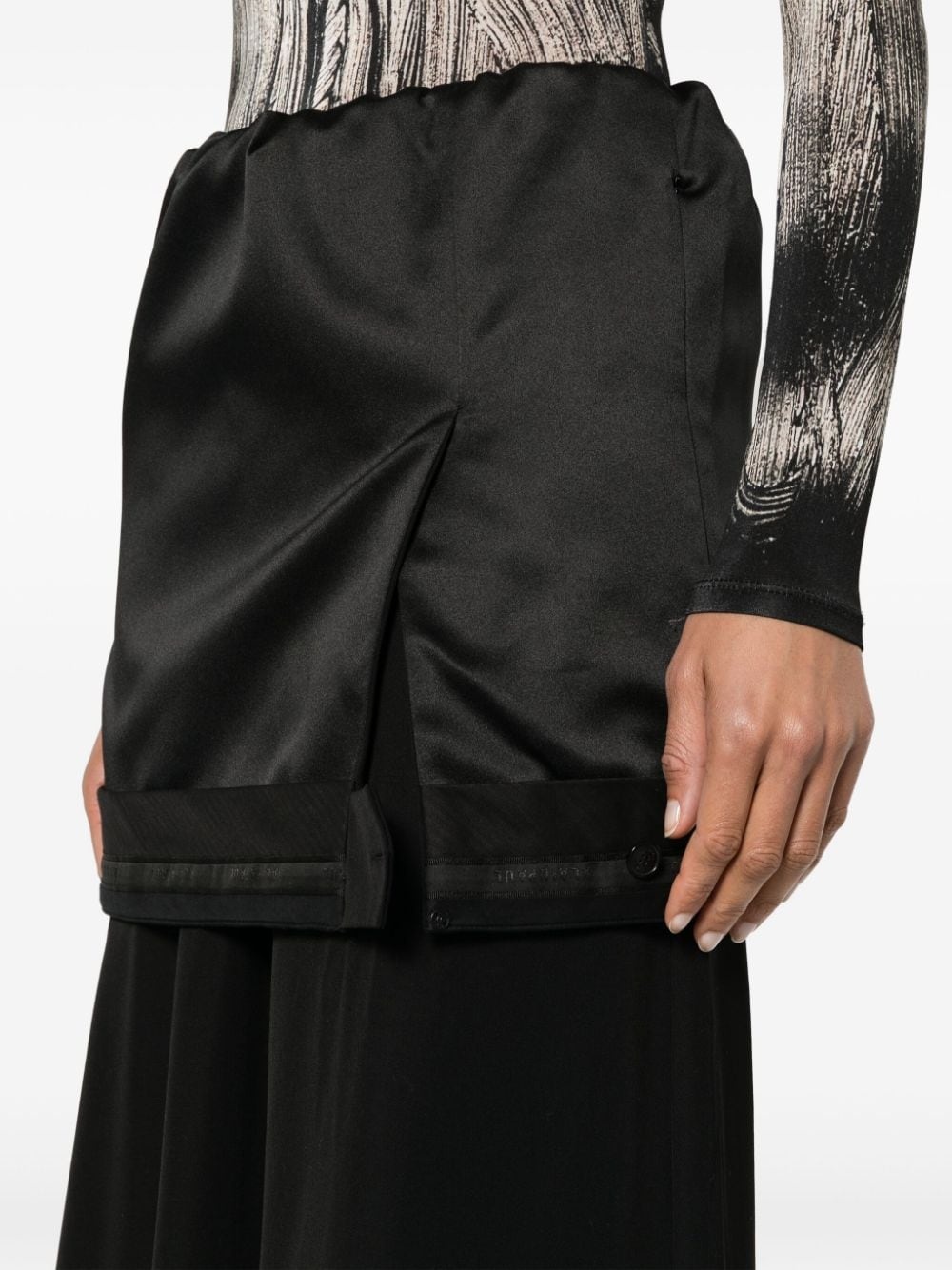 layered wool maxi skirt - 5