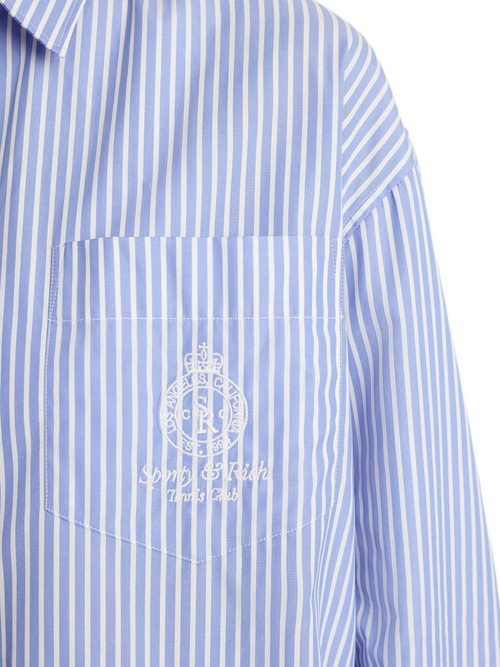 striped embroidered shirt - 4