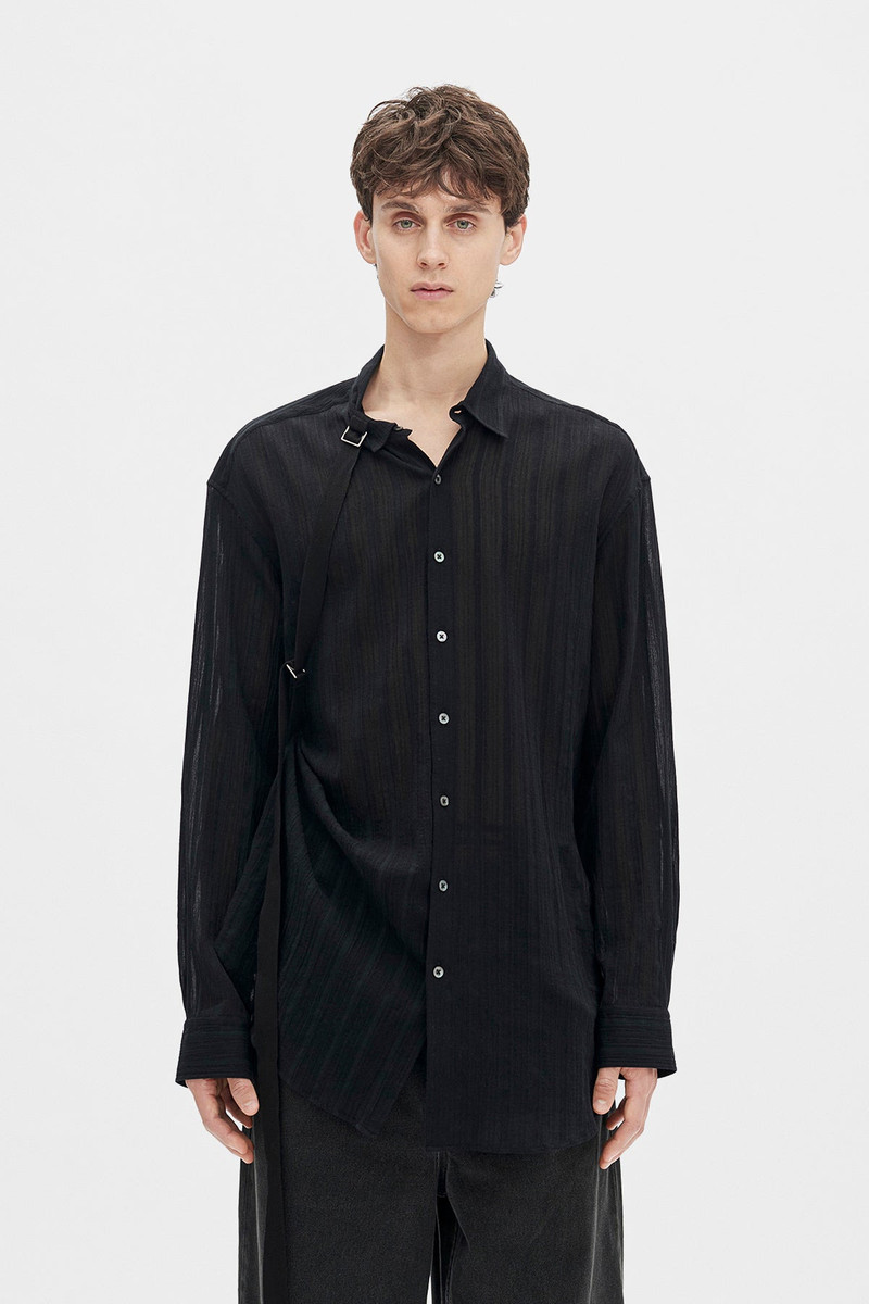 Randolf Dobby Stripe Shirt with Adjustable Strap 1
