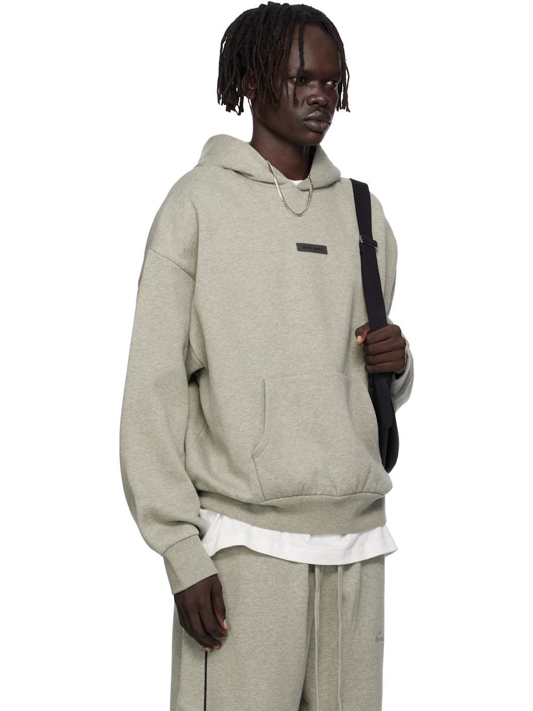 Gray Classic Fit Fleece Hoodie - 2