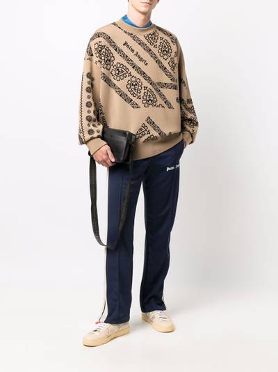 Palm Angels intarsia-knit paisley jumper outlook