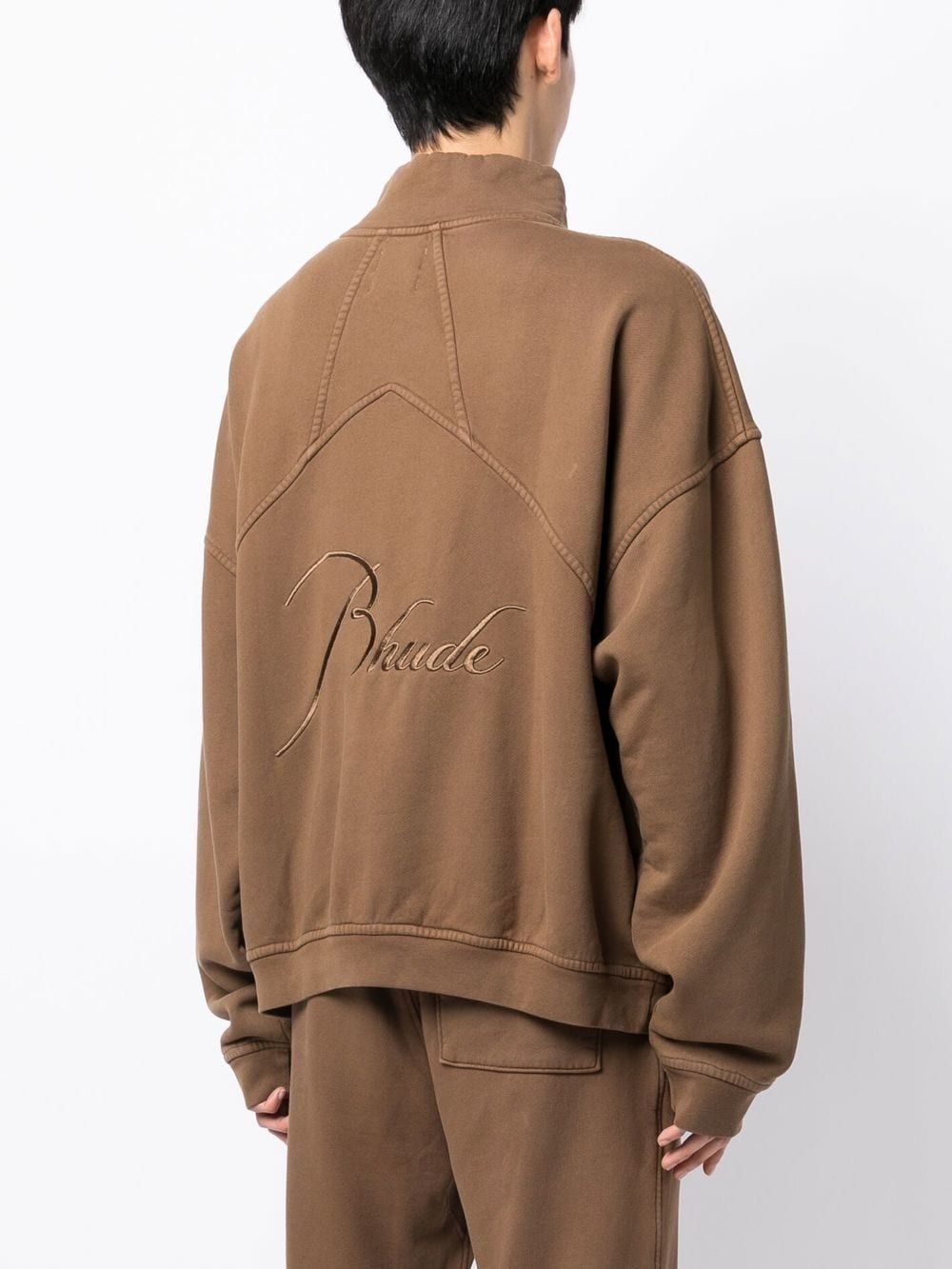 logo-embroidered sweatshirt - 4