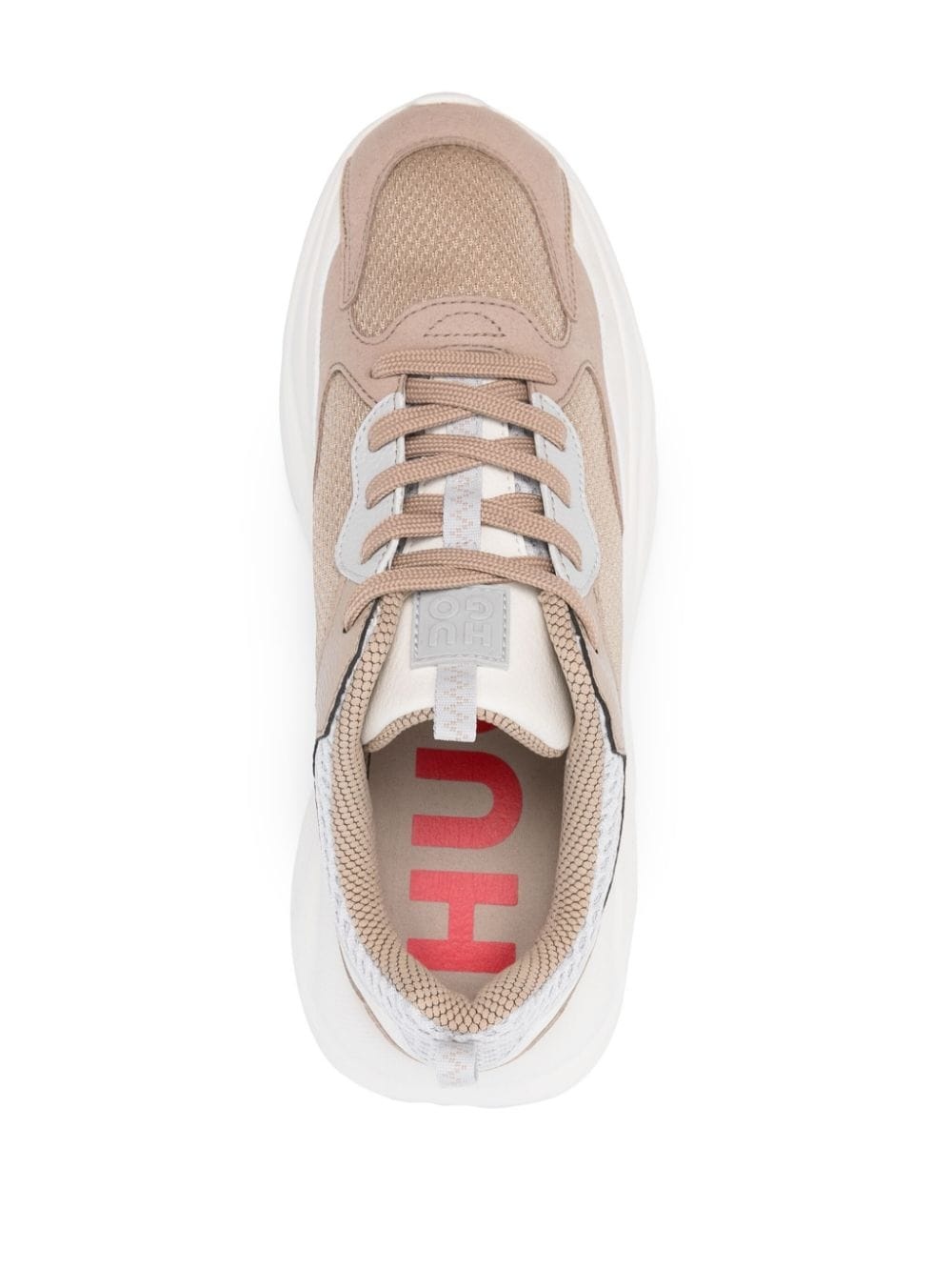 logo-sole panelled sneakers - 4