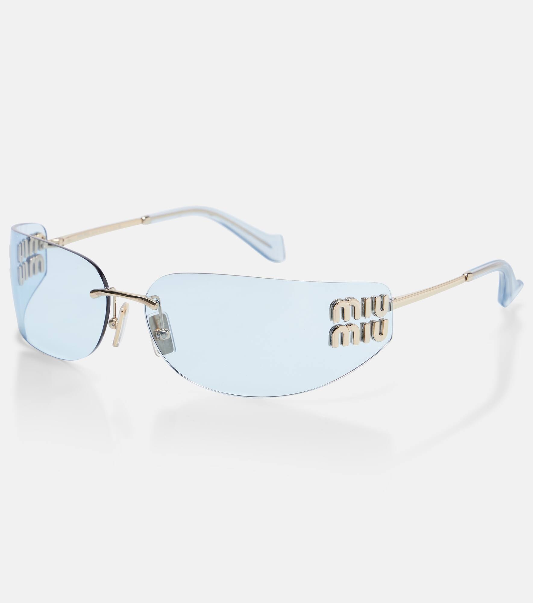 Logo rectangular sunglasses - 4