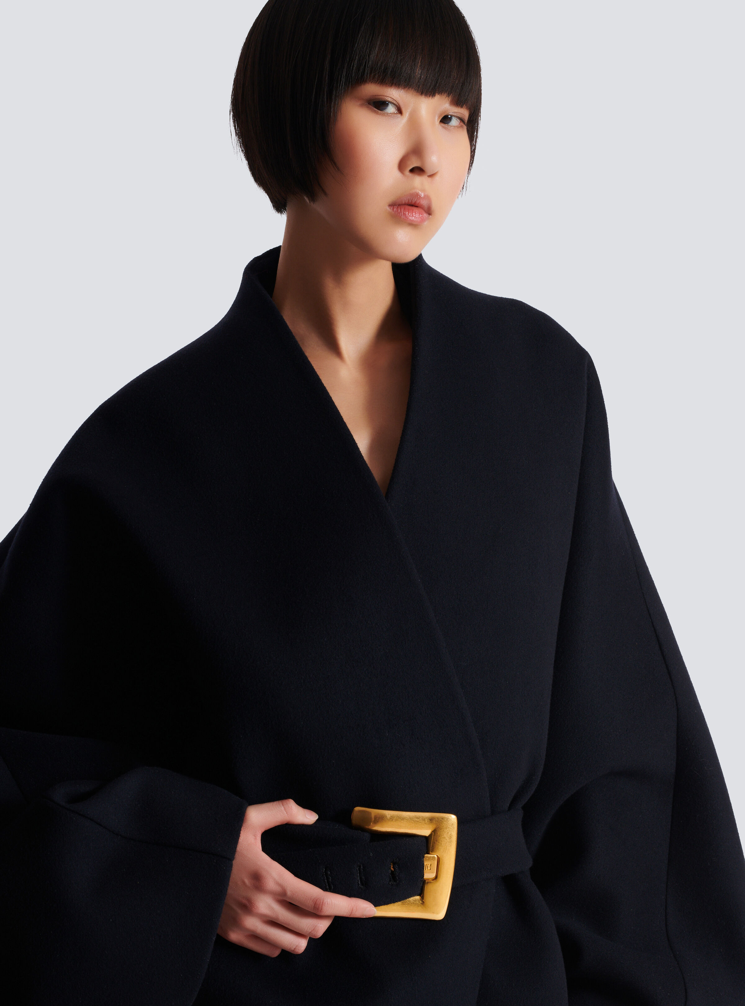 Short wool wrap coat - 7