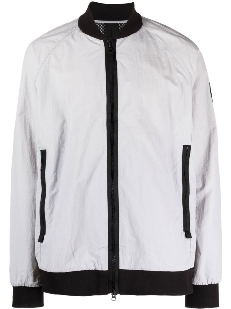 logo-patch windbreaker jacket - 1
