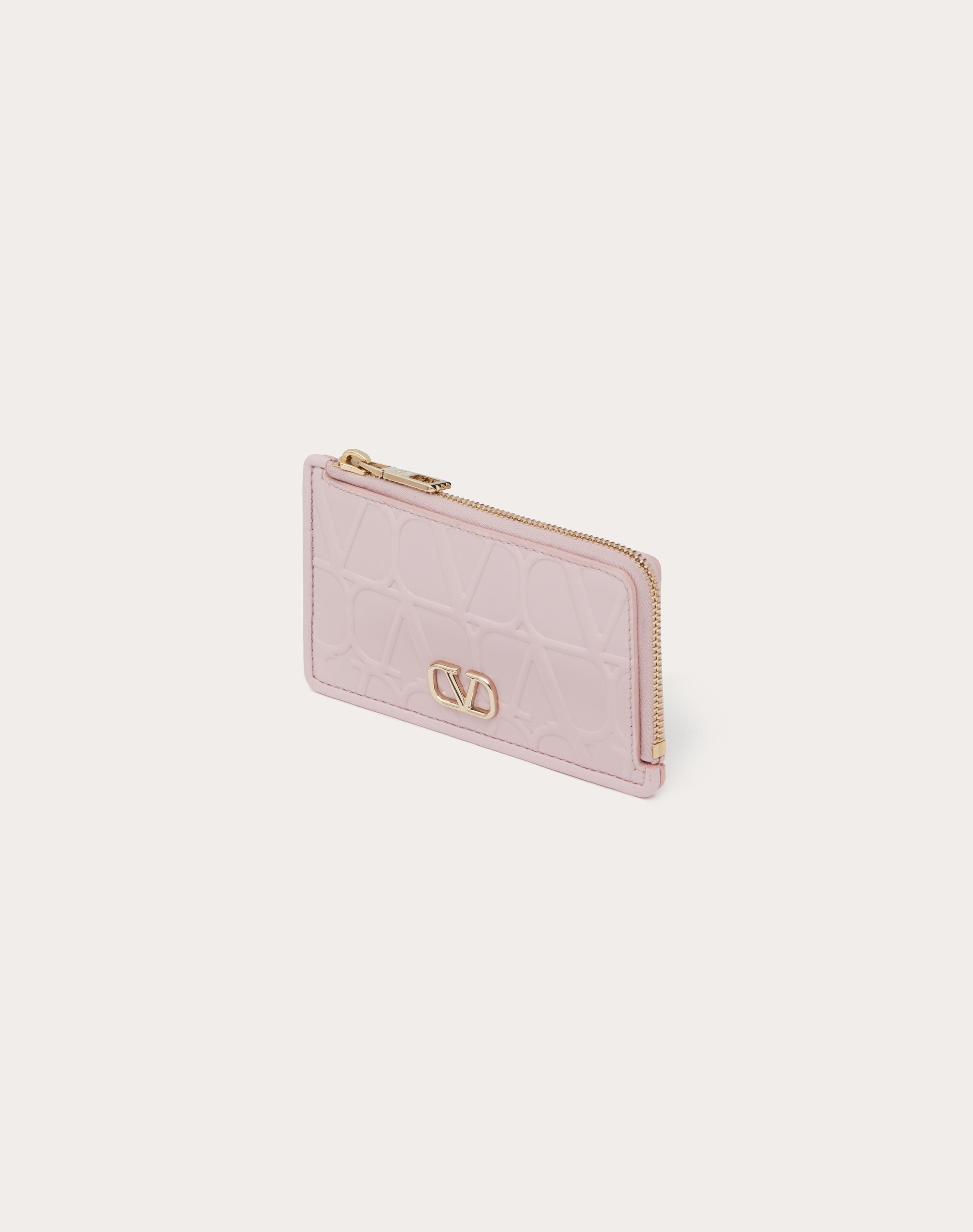 VALENTINO GARAVANI LEATHER TOILE ICONOGRAPHE CALFSKIN CARDHOLDER WITH ZIPPER - 4