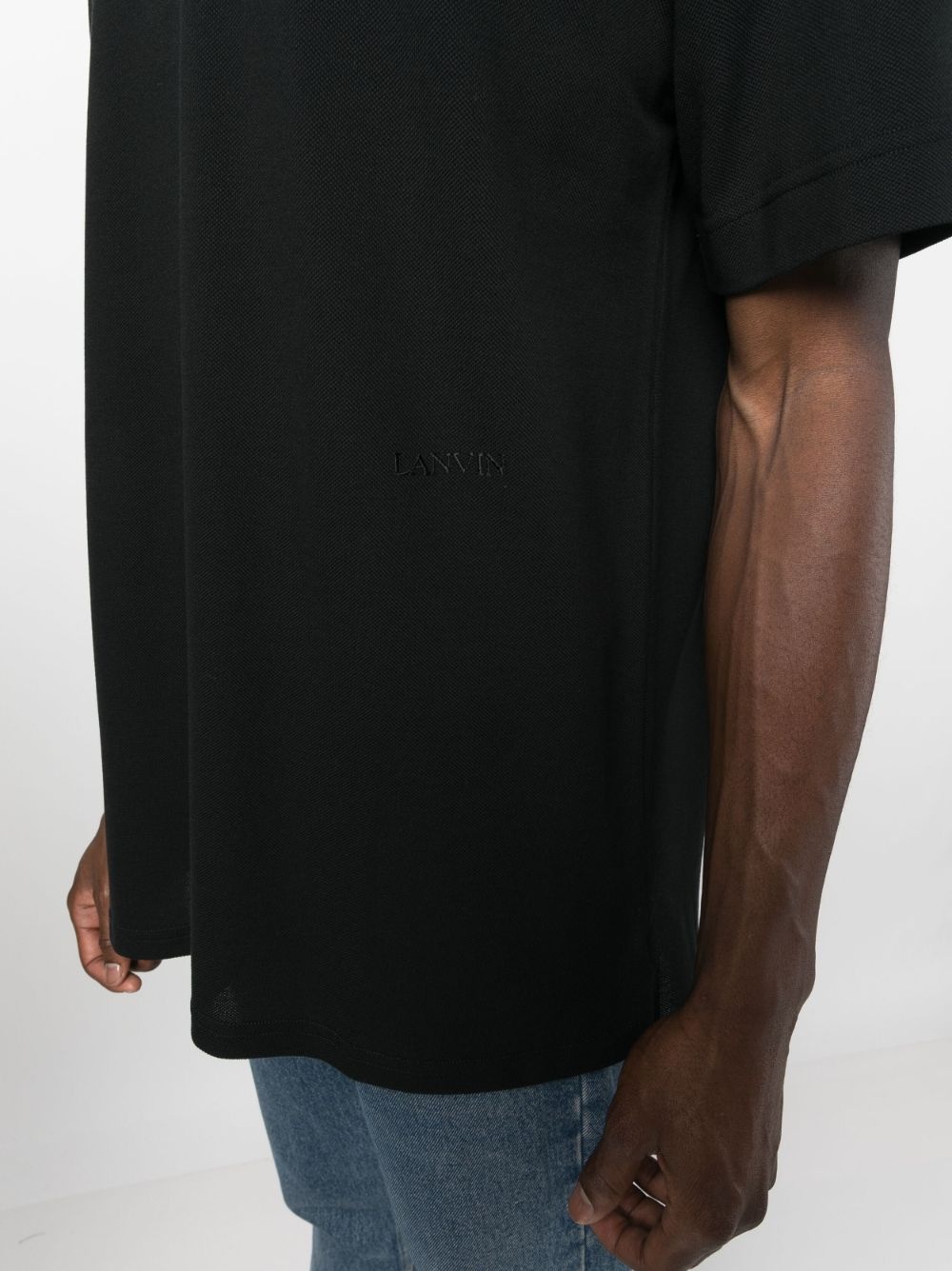 logo-embroidered cotton polo shirt - 5