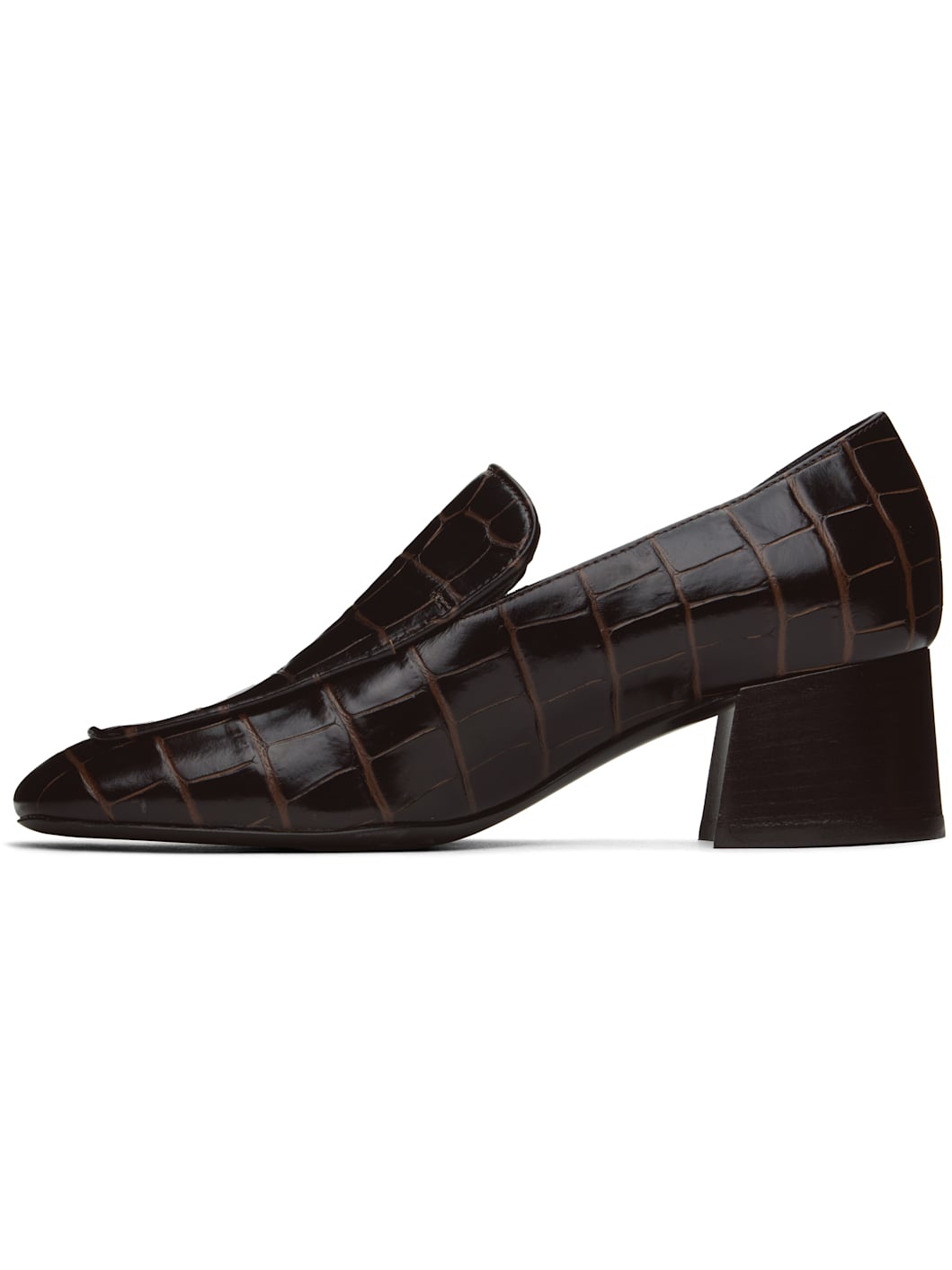 Brown Block-Heel Heels - 3
