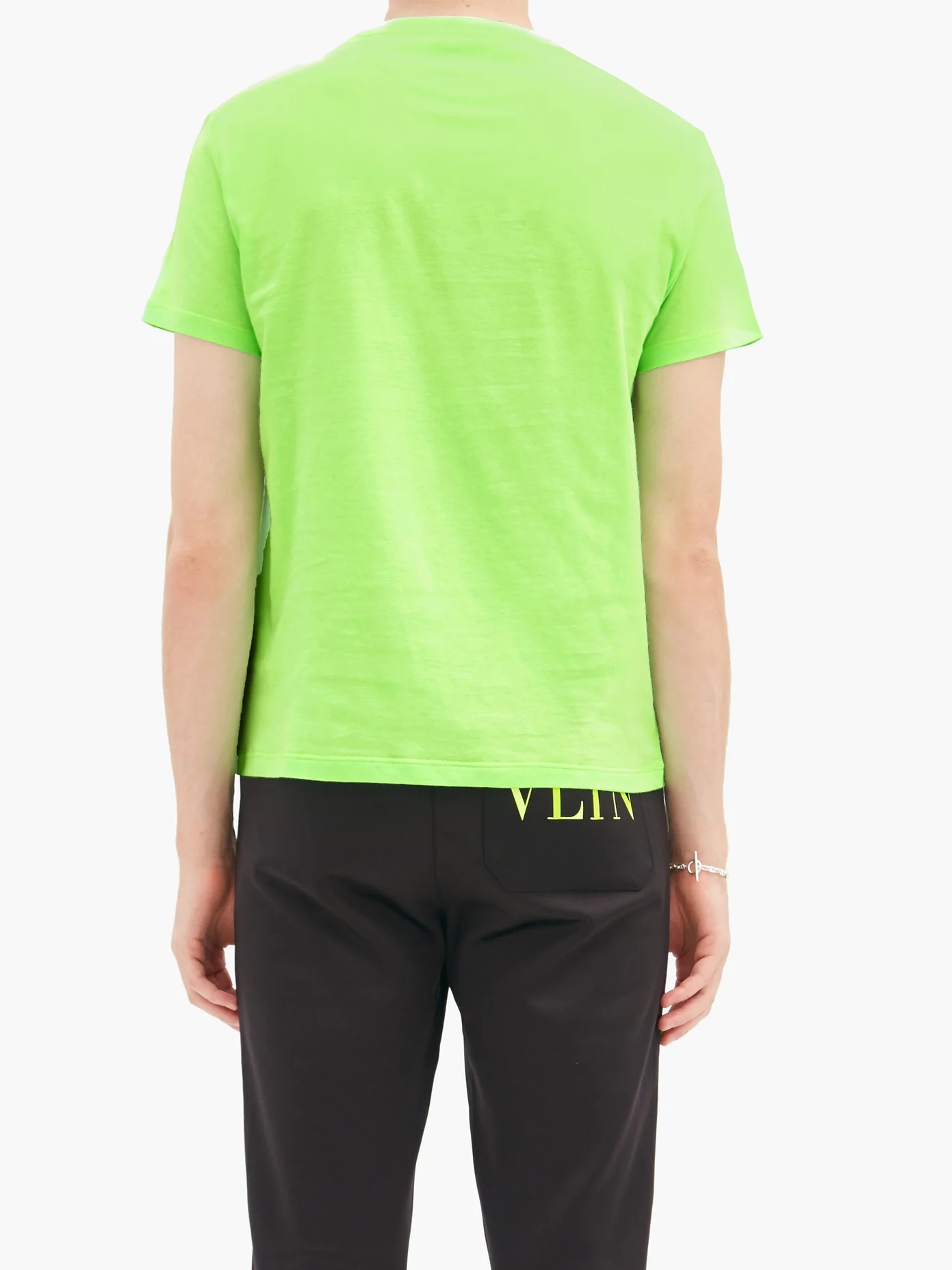 V-logo cotton-jersey T-shirt - 5