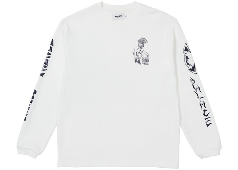 PALACE Palace Lotties Thermal Skull Longsleeve White outlook
