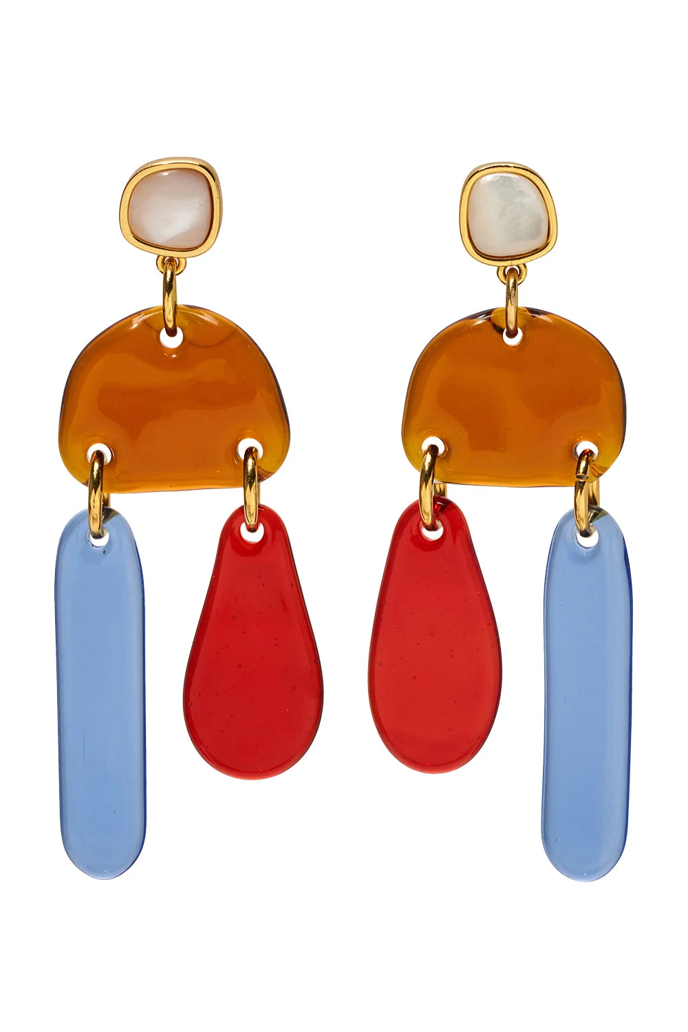 Pearl Sun and Sea Earrings - 1